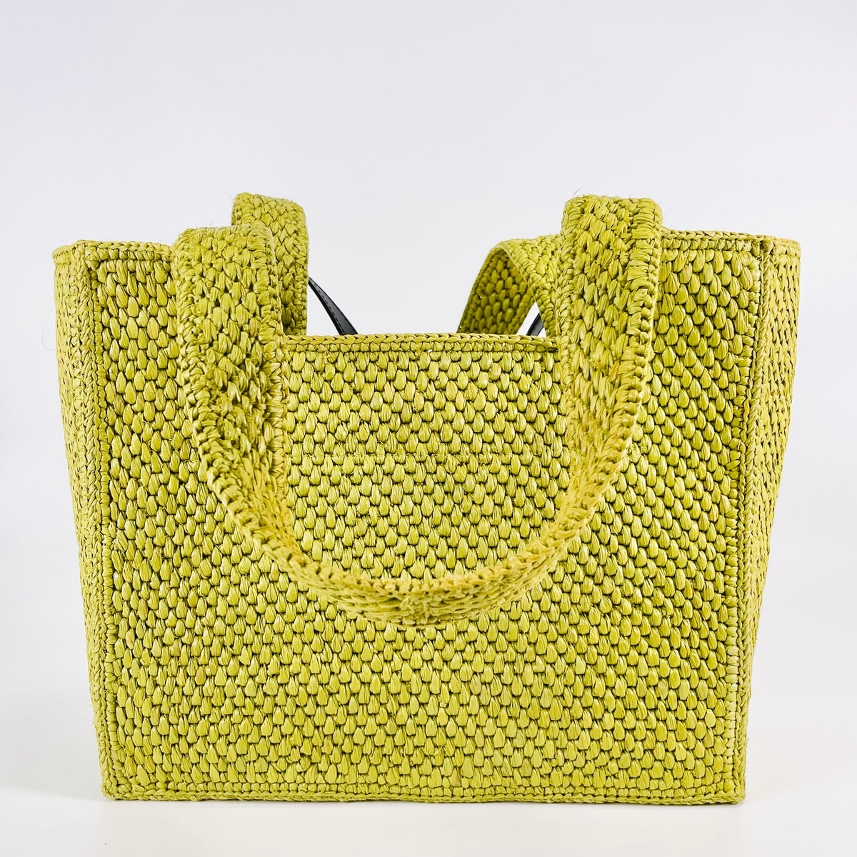 2607 secondhand LOEWE ※ Separate exhibition phone Tote medium 2WAY hand bag green / black