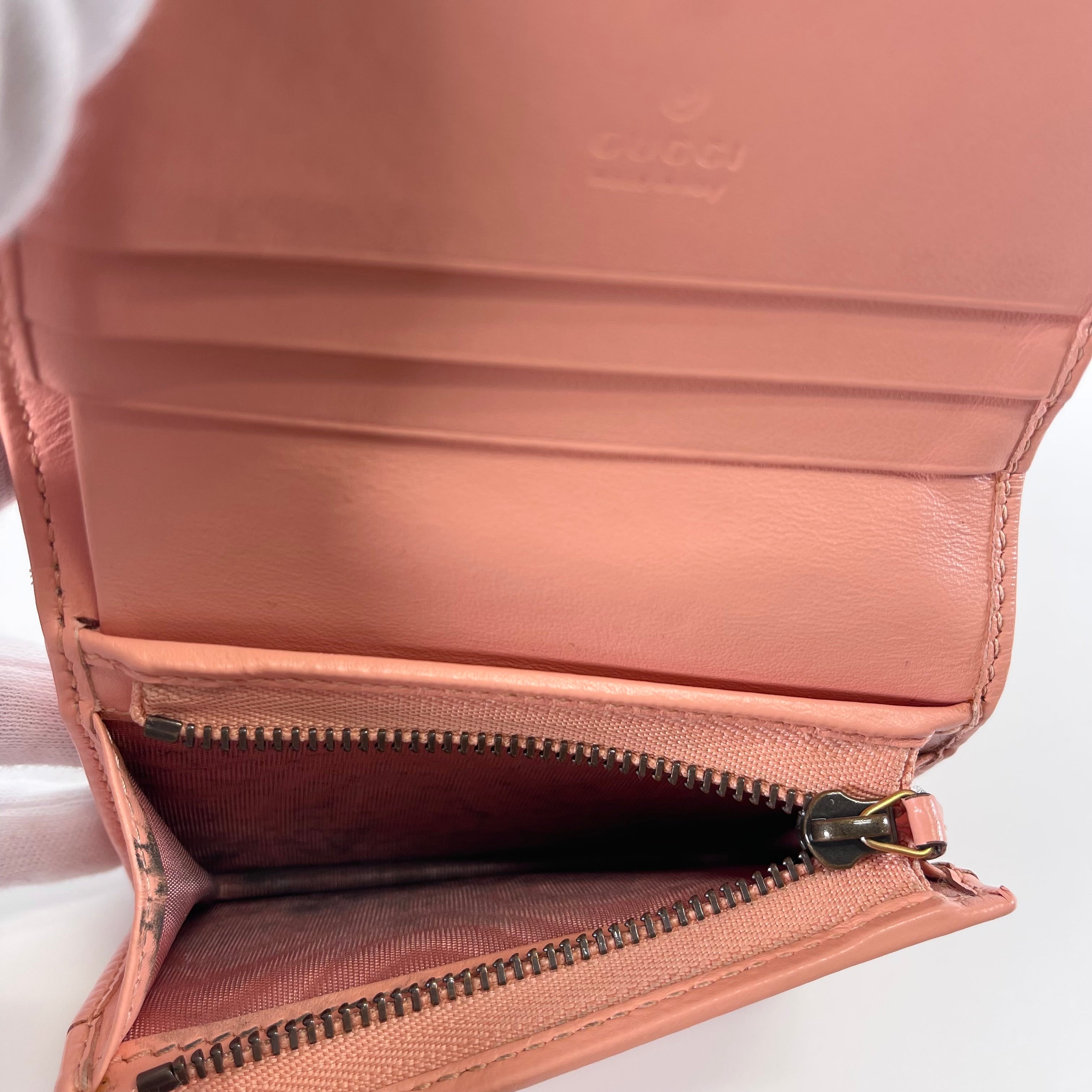 2605 secondhand GUCCI 466492 leather GG Marmont pink