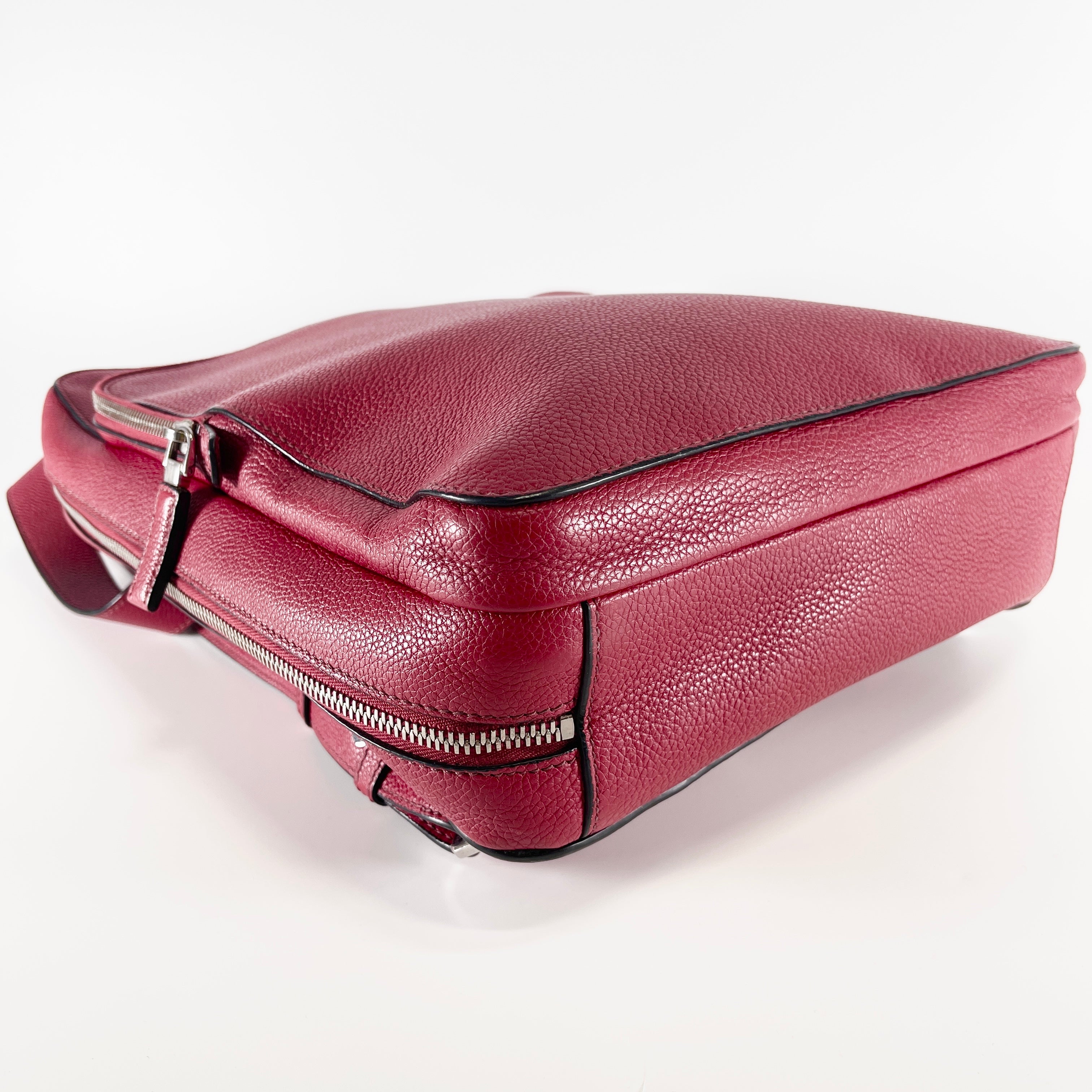 2604 secondhand PRADA backpack VZ063 T rain Ruby
