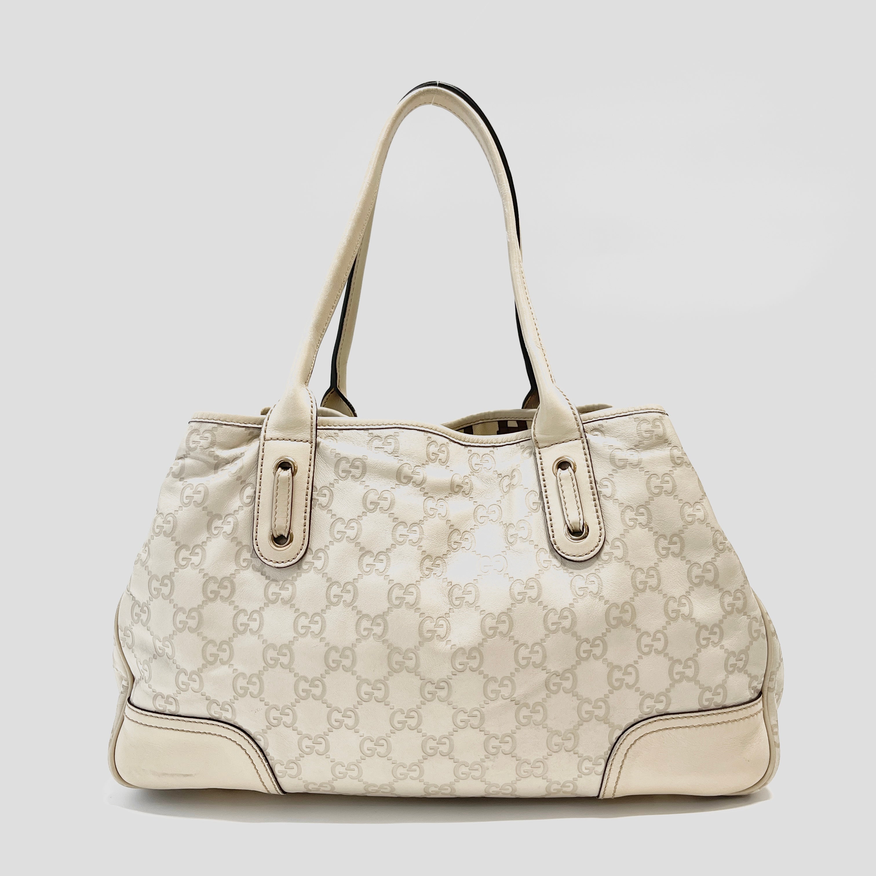 2604 secondhand GUCCI brand bag 163805 Princess Tote ivory