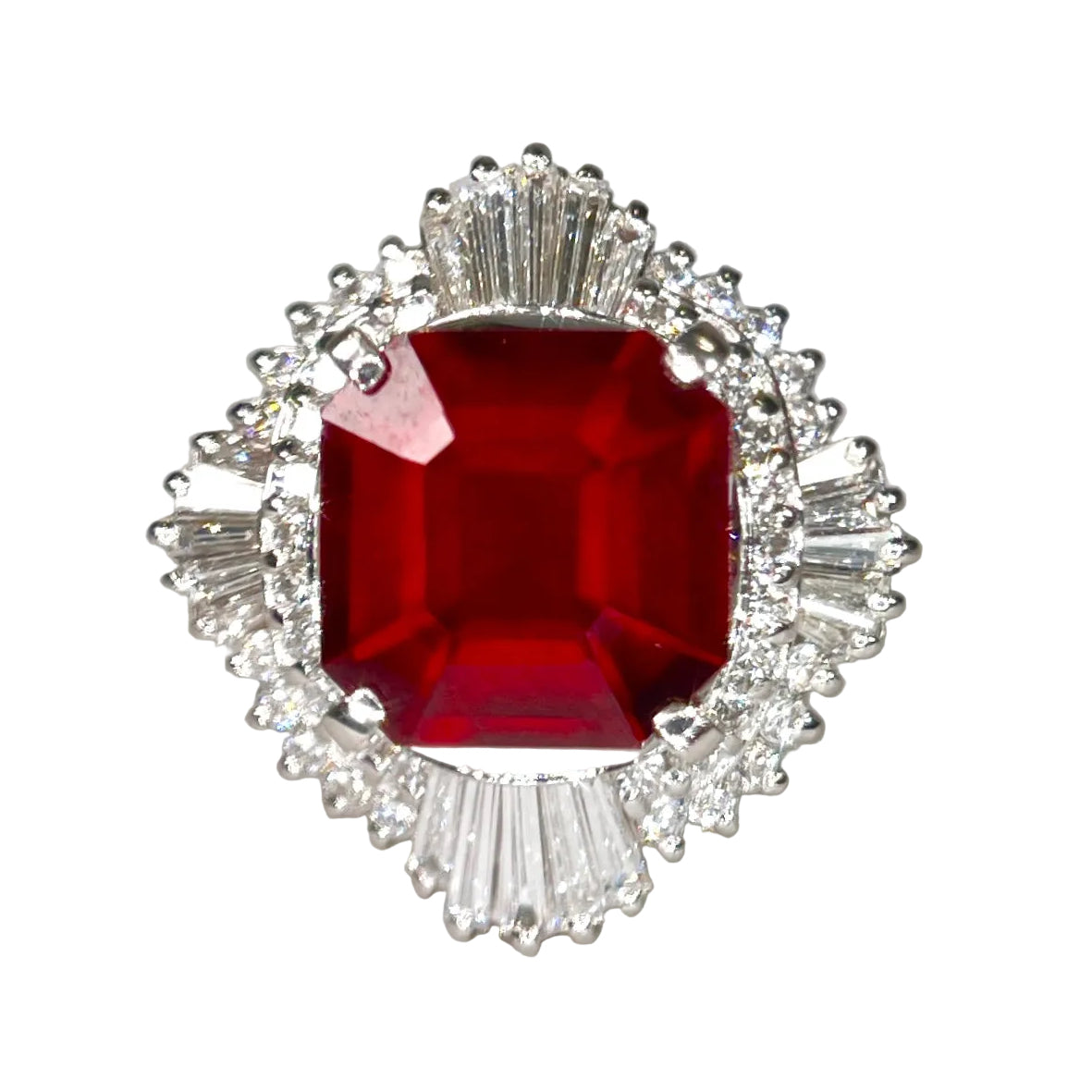 2603 secondhand Pt900 3.94ct/D0.81ct 10.1ｇ ＃13