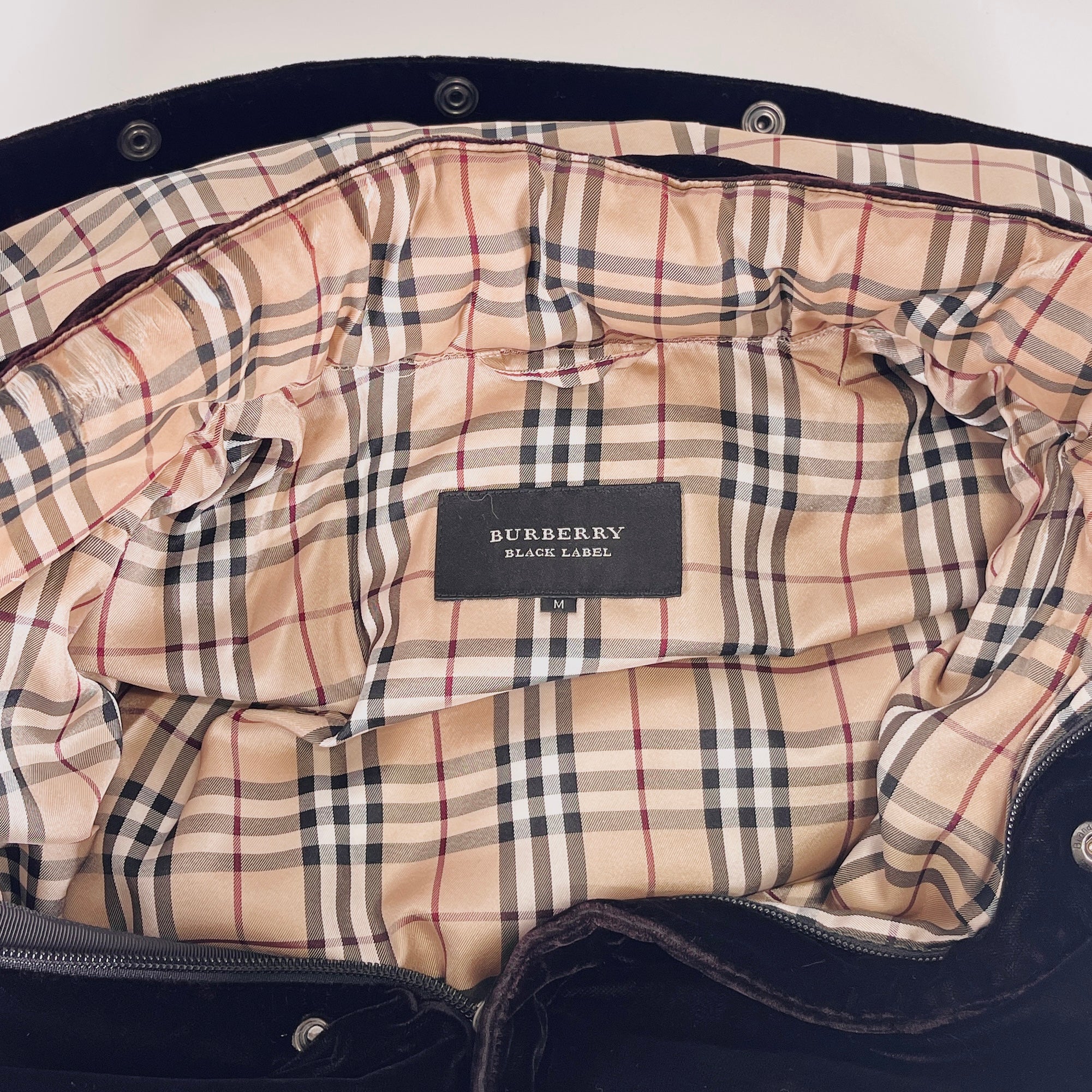 2606 secondhand BURBERRY Down jacket coat black Label velvet down jacket