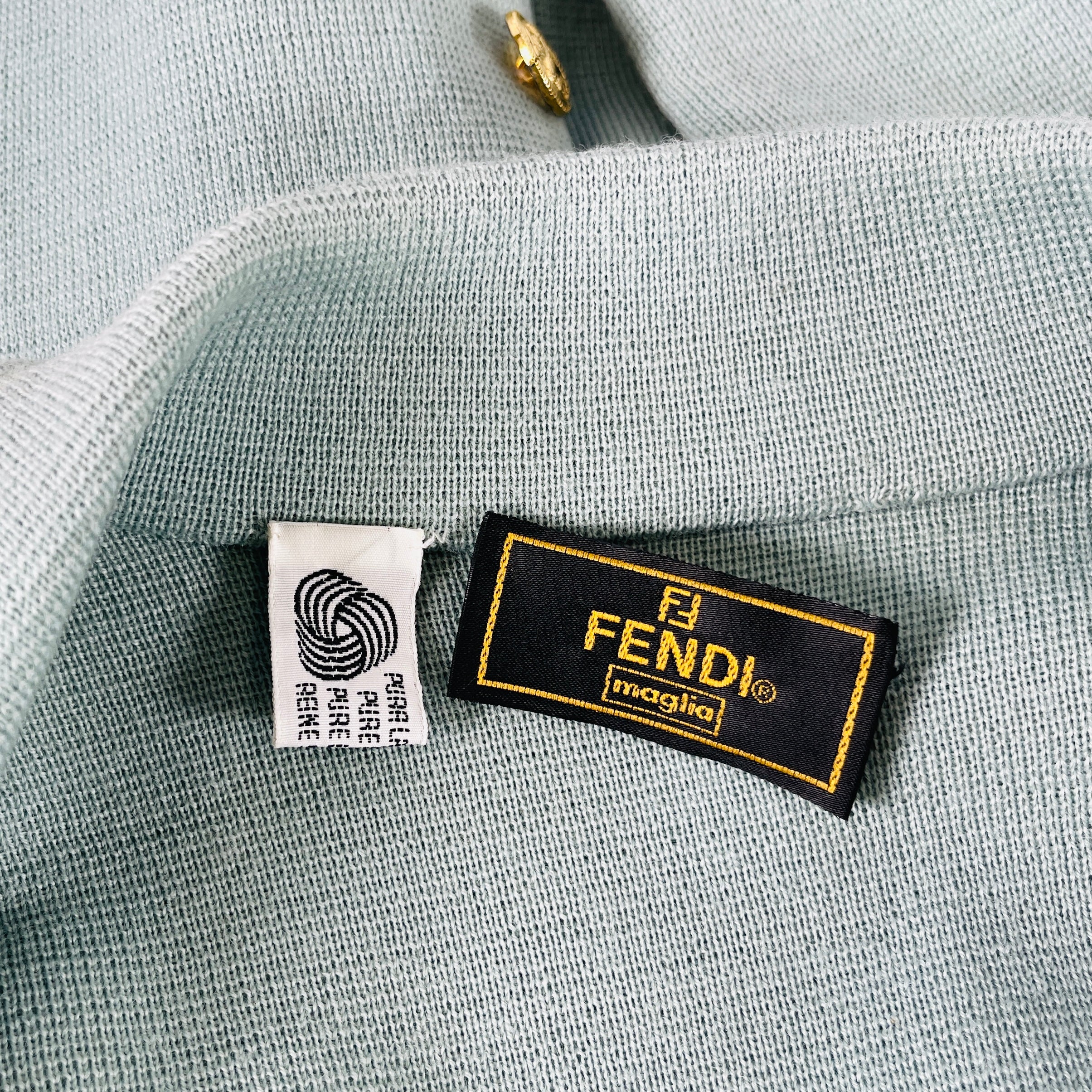 2606 secondhand FENDI jacket green double Breath knit