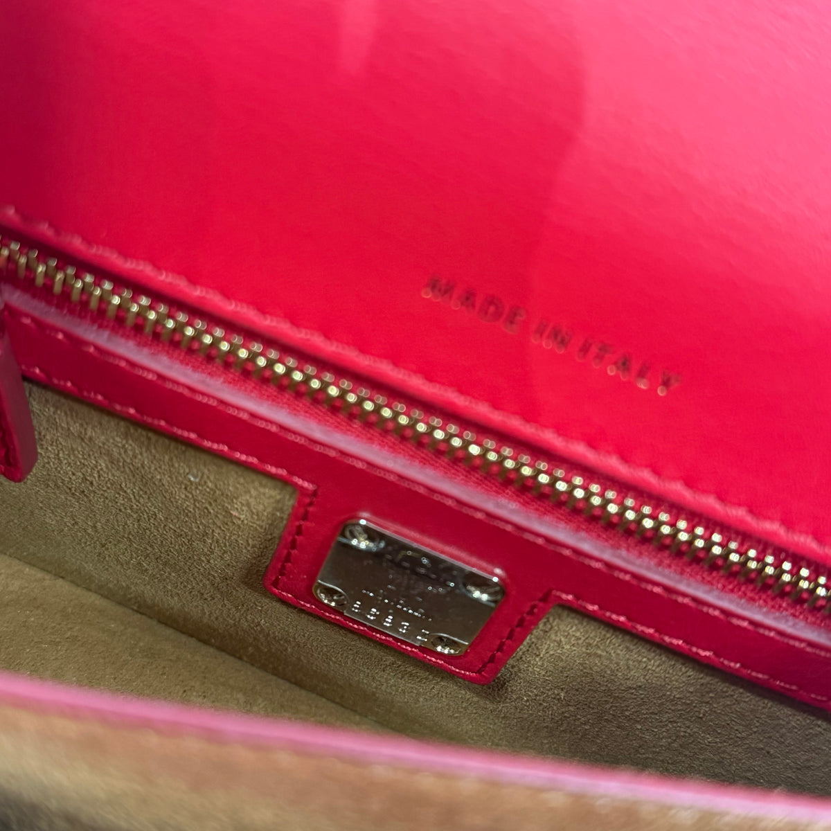 2607 secondhand MCM Chain Shoulder Bag Red × orange beige Brown The