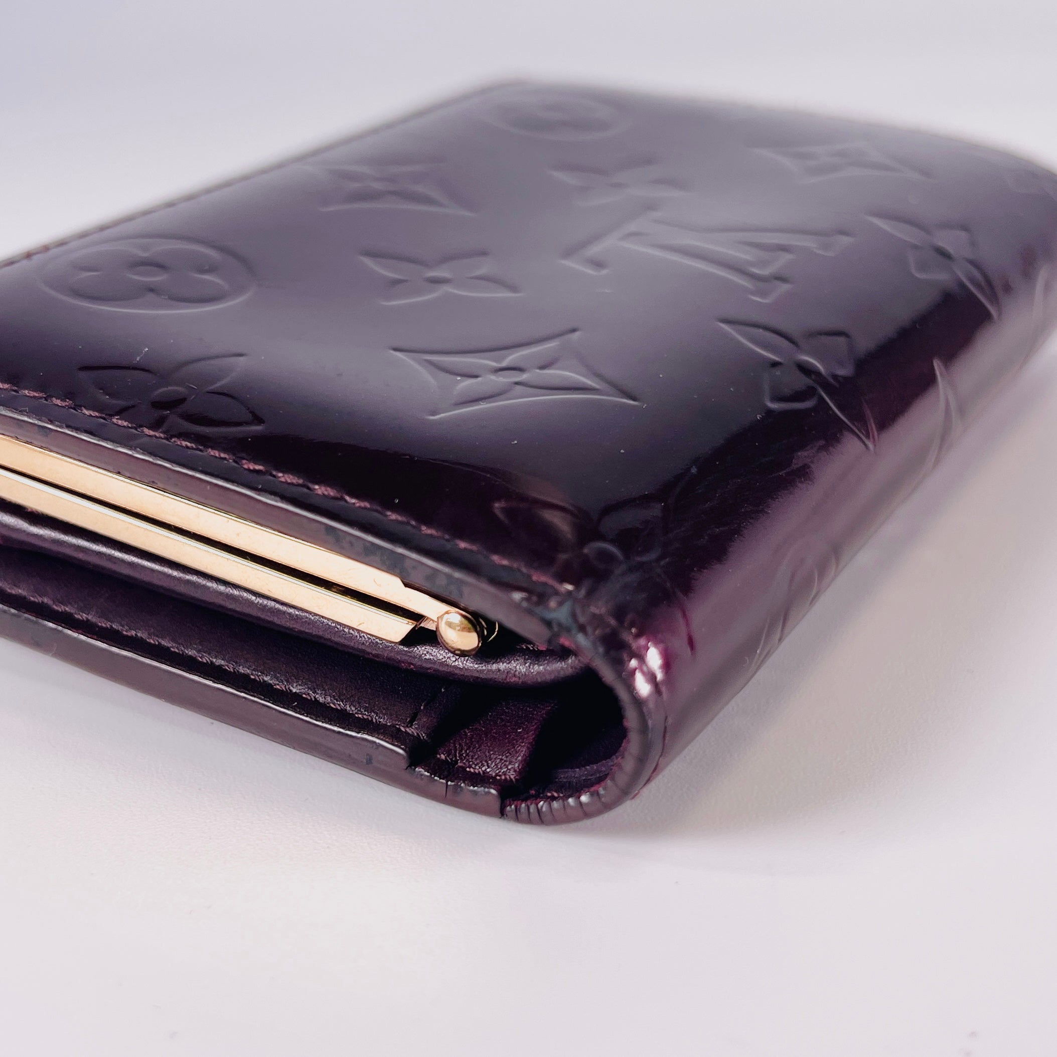 2604 secondhand LV wallet Portefeuille Nowa M91524/MI0152/ red brown / Monogram Vernis Product : box