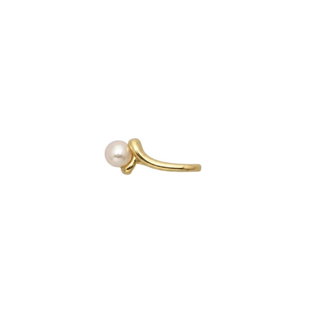 2607 secondhand ring K18YG 11 Pearl () 6.5mm Total 2.7g