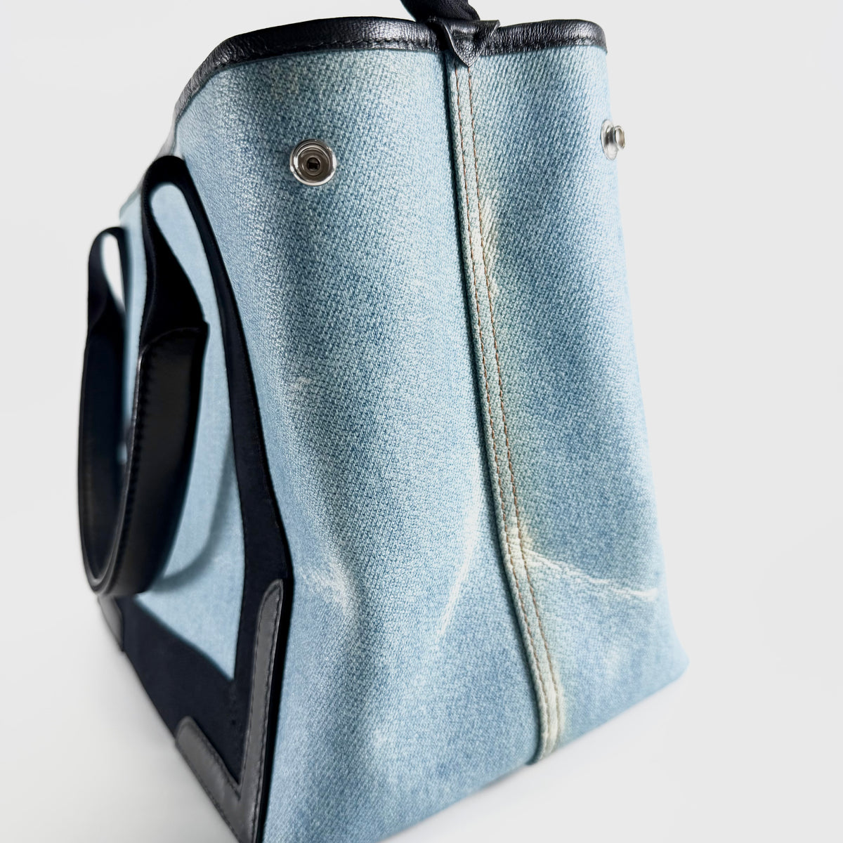 2608 secondhand BALENCIAGA cover M Tote Bag coating canvas 535269 blue pouch B