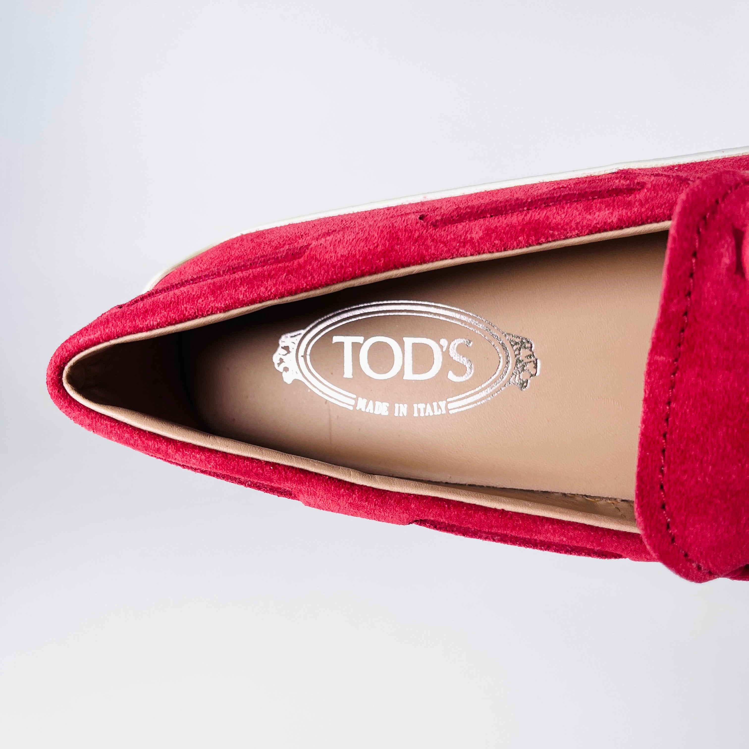 2605 secondhand TOD'S Shoes Red /#8.5/ Men's / suede