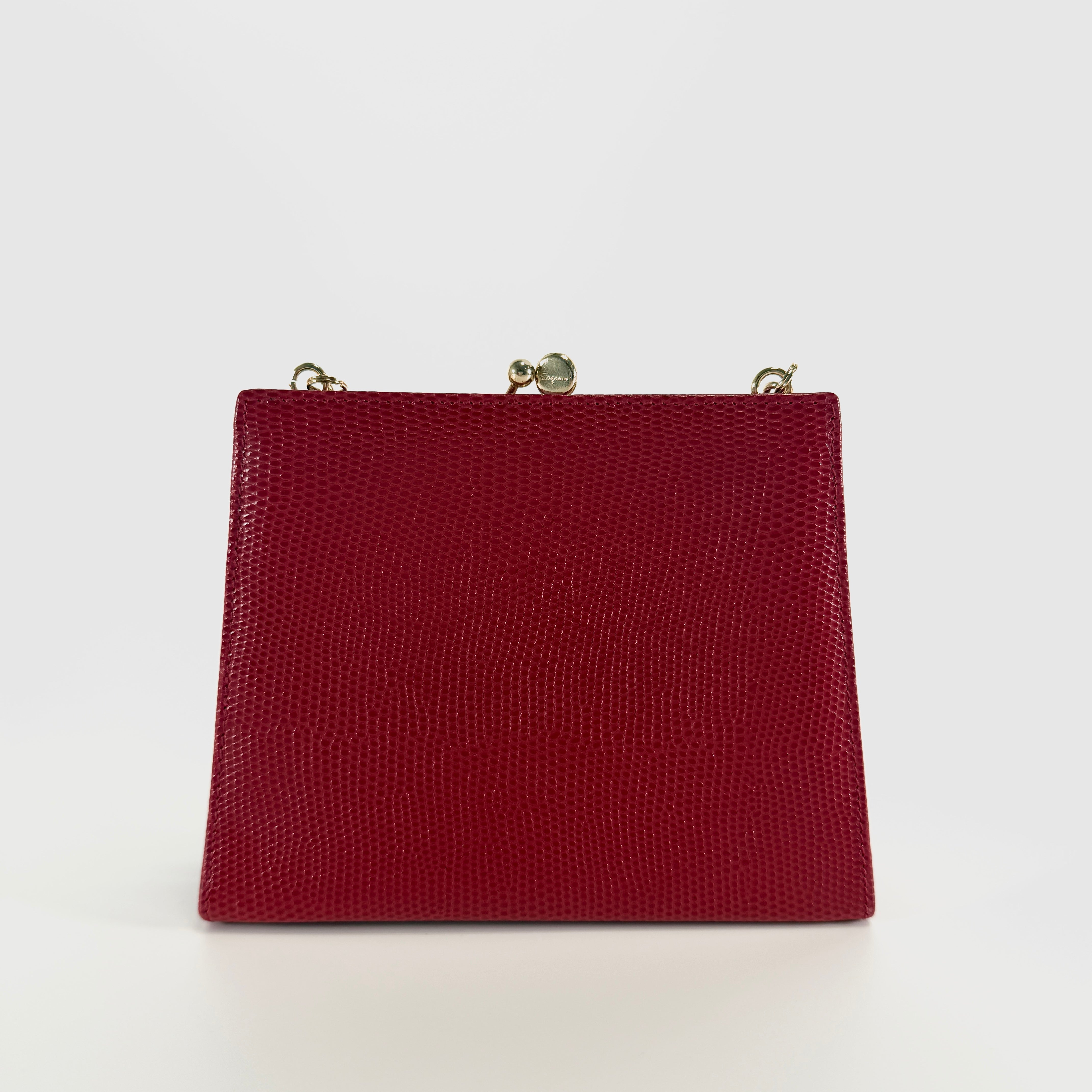 2606 secondhand Ferragamo Vara Ribbon Chain Shoulder Bag