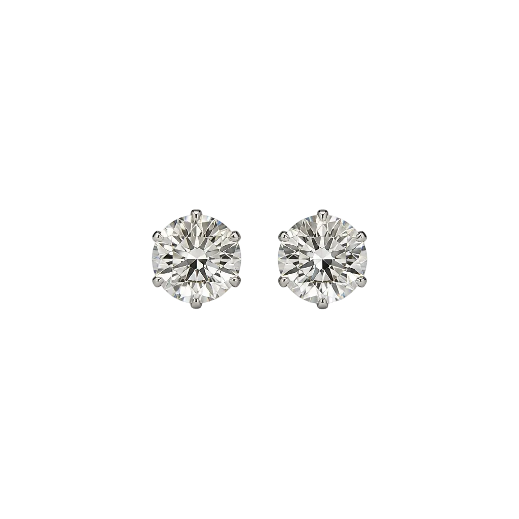 2608 secondhand earrings Pt900 D1.104/1.009 (H-S12-EX) total 1.9g