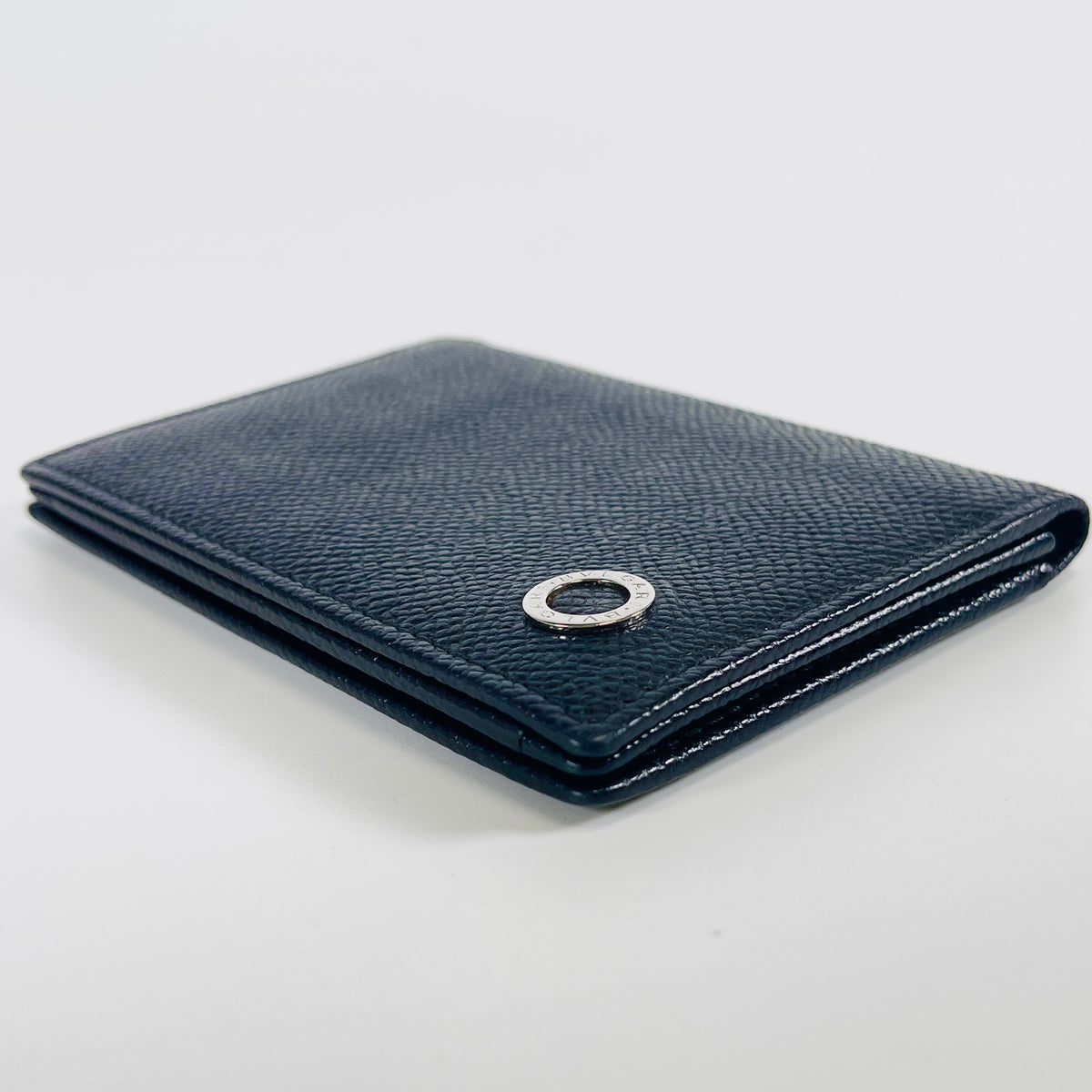 2607 secondhand BVLGARI leather Card Case black