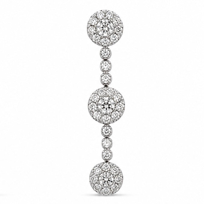 2608 secondhand K18WG earrings 　D0.5×2　3.3g