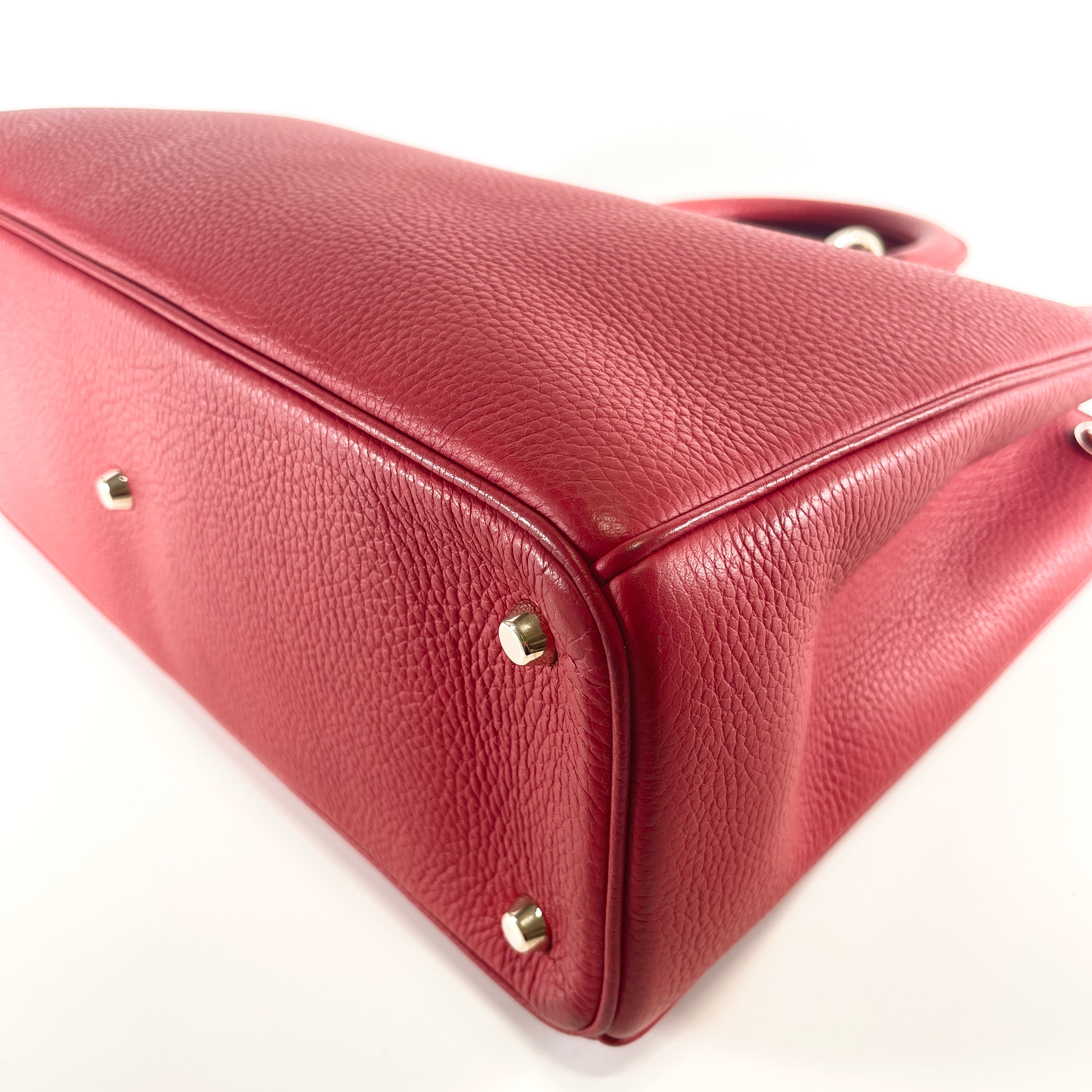 2606 secondhand CD Diorissimo leather 2WAY hand bag Red