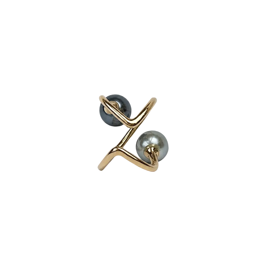 2608 secondhand K18RG ring Pearl 10㎜/D0.29ct　6.8g