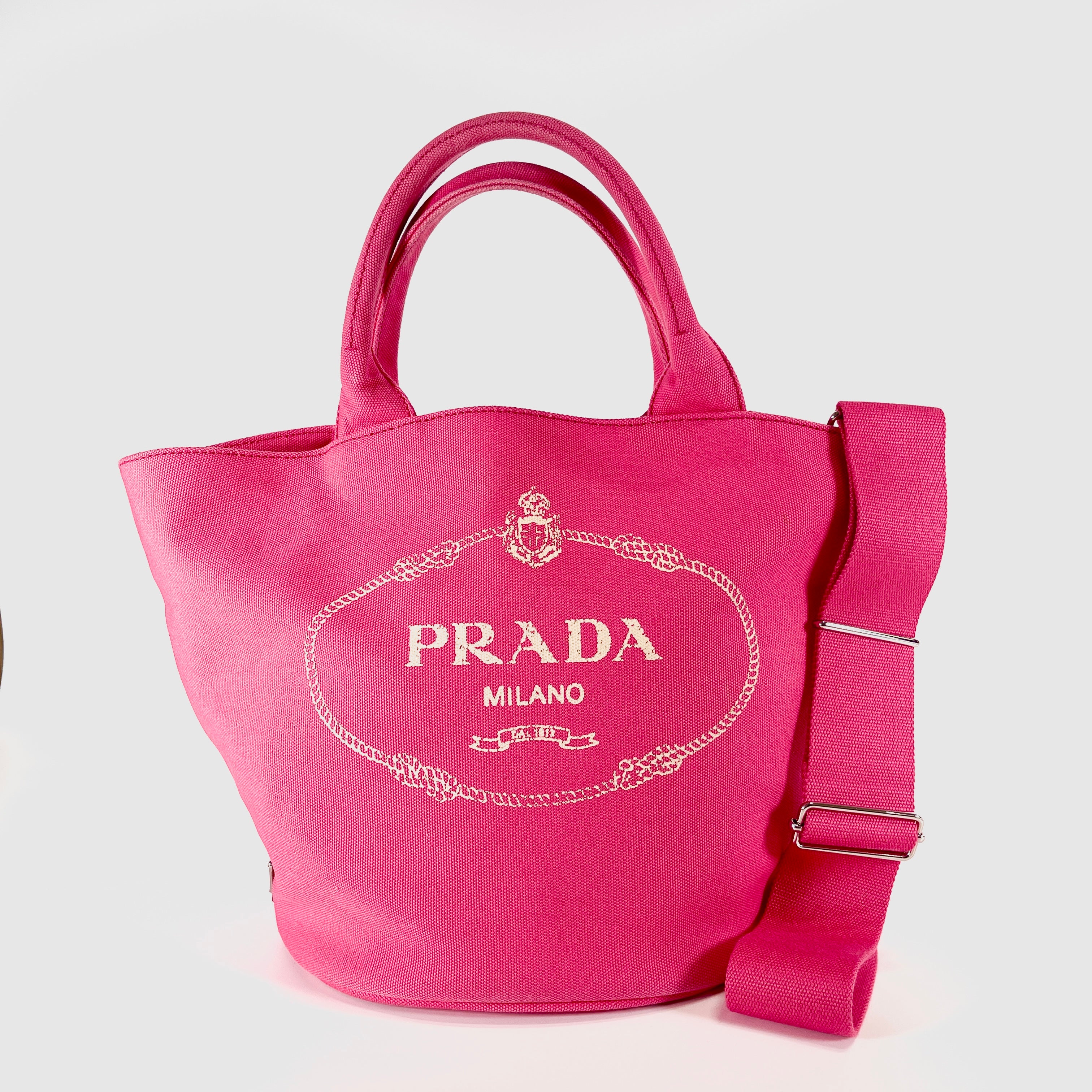 2605 secondhand PRADA 1BG186 Canapa hand bag