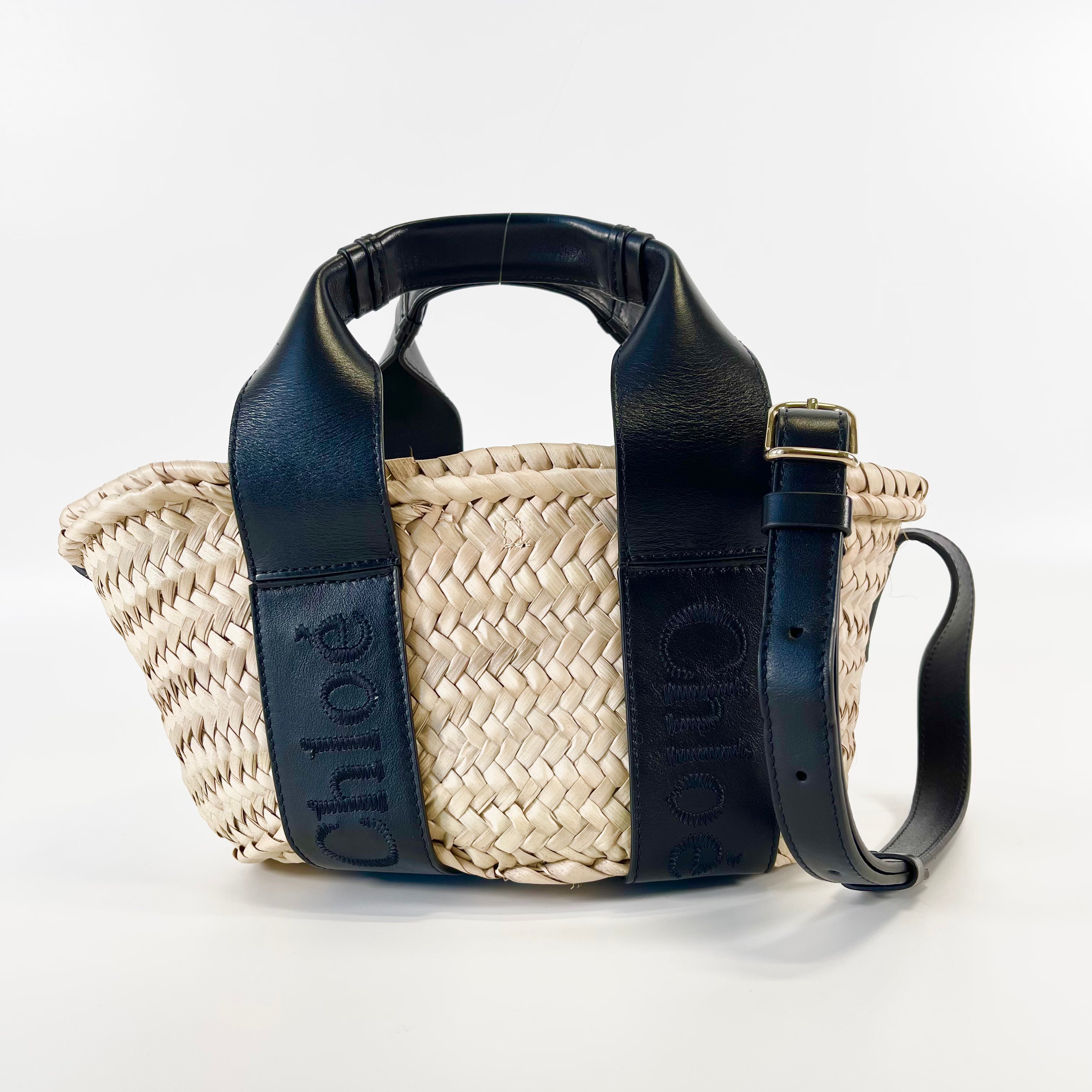 2602 secondhand Chloe basket bag 2WAY straw