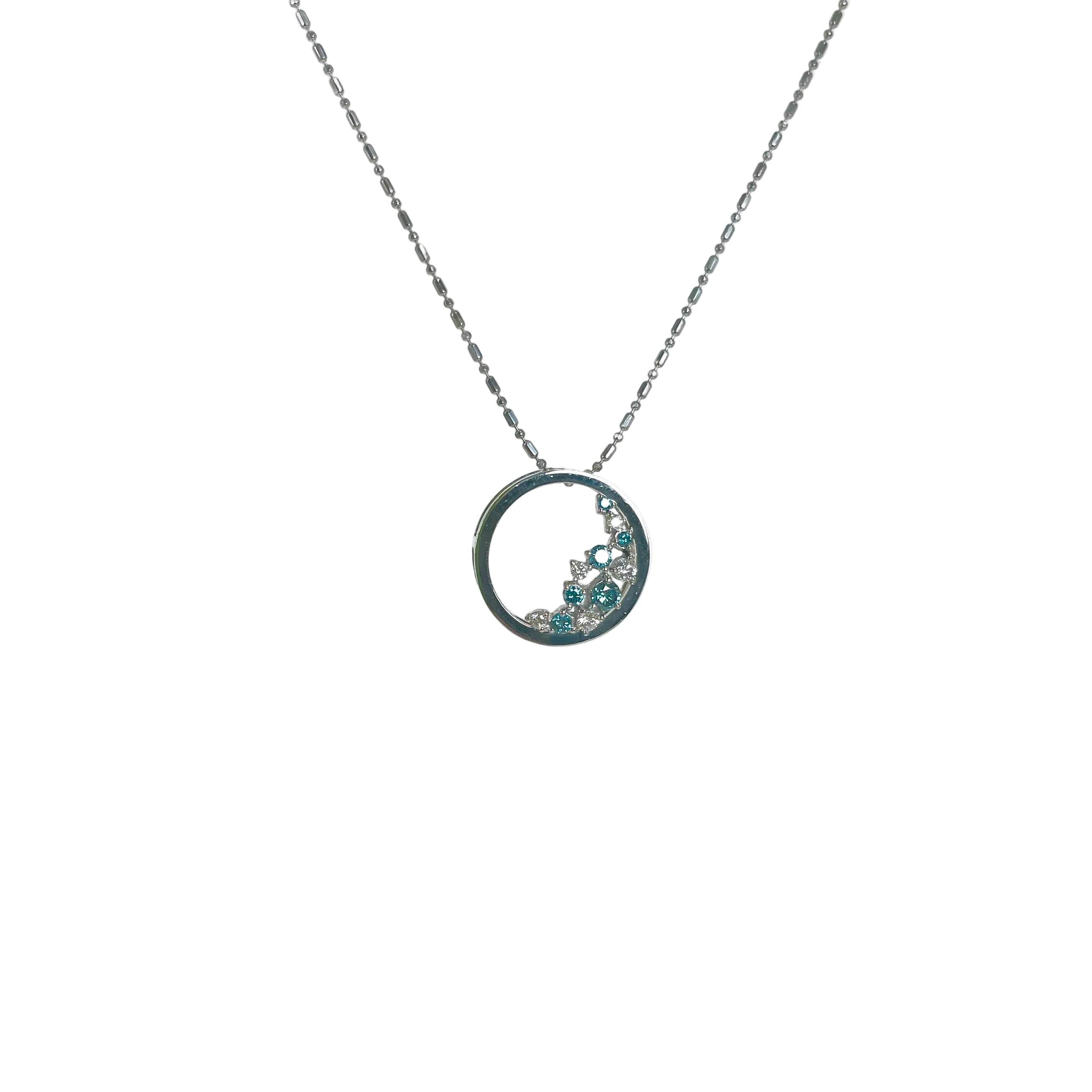 2602 secondhand Pt900/850 D0.238ct/0.144ct 6.6ｇ44cm
