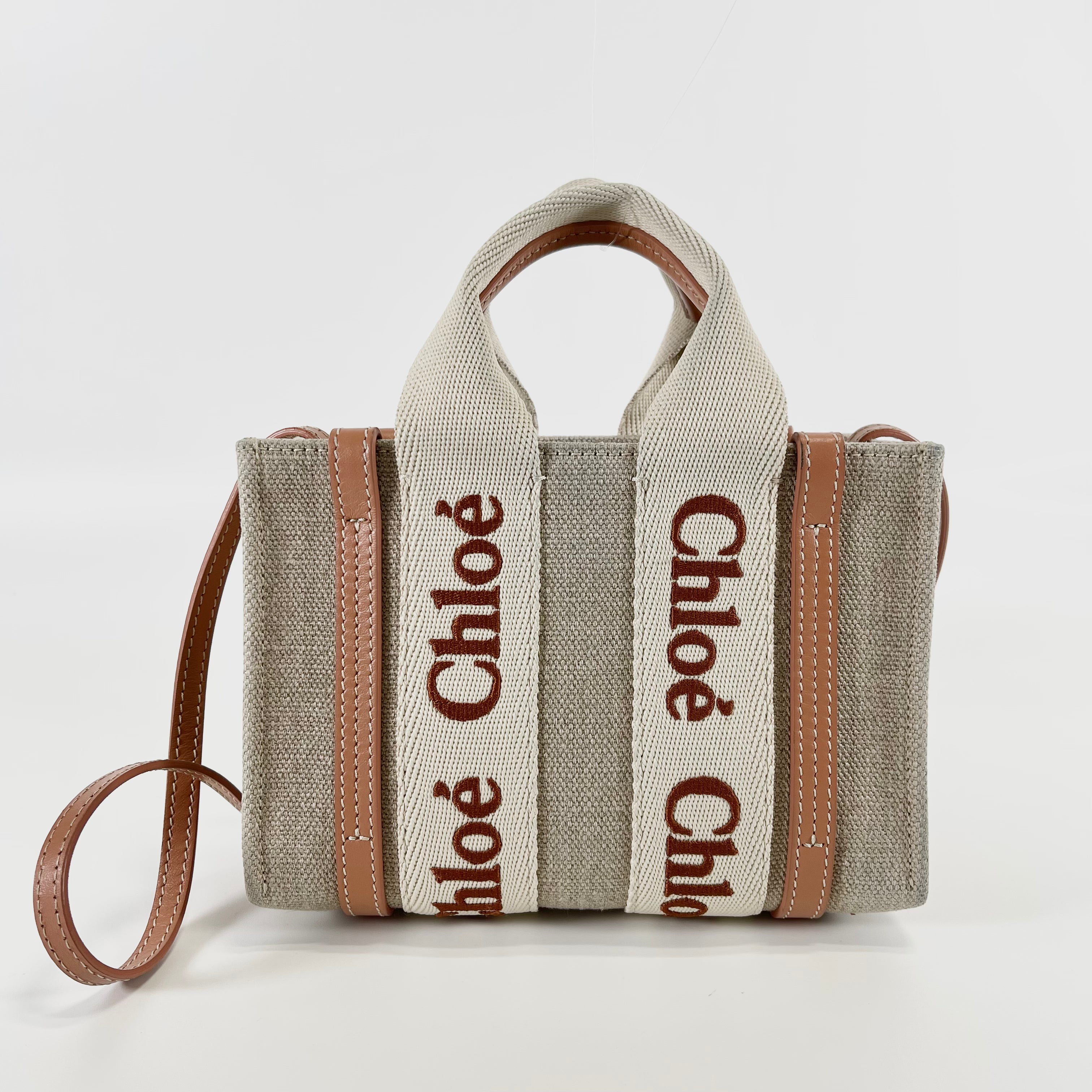 2602 secondhand Chloe Woody 2WAY canvas