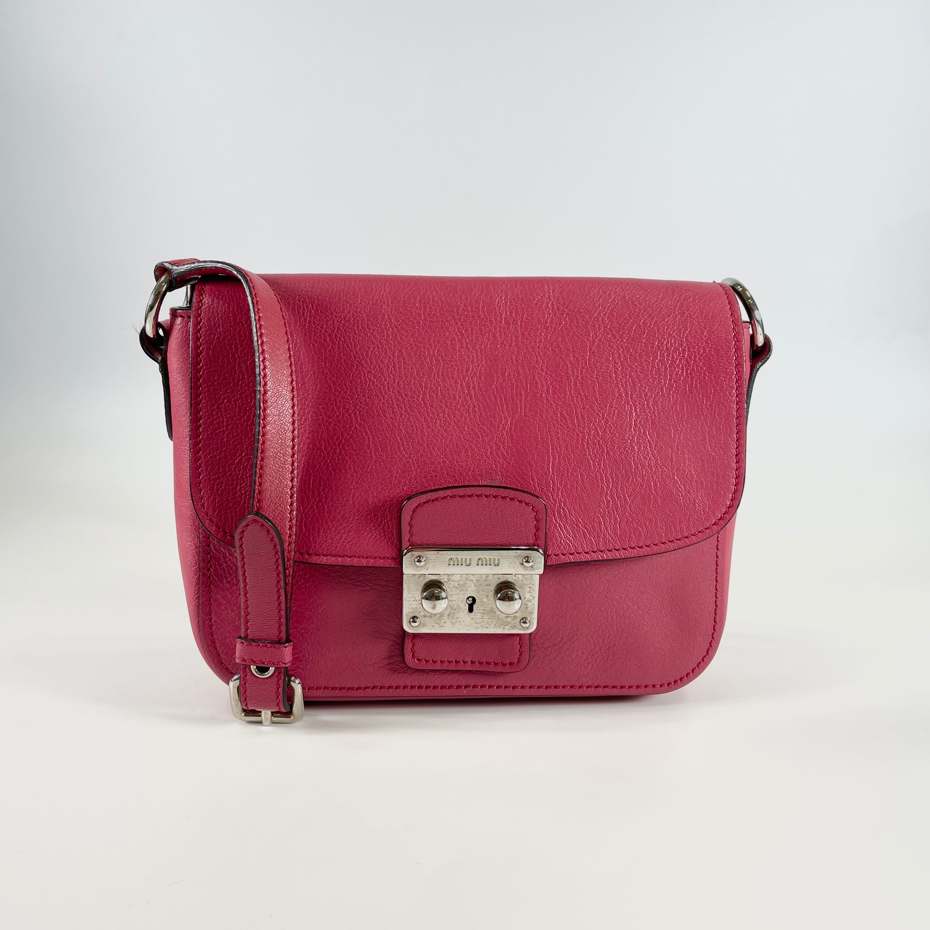 2512 secondhand  MIUMIU Shoulder bag pink leather