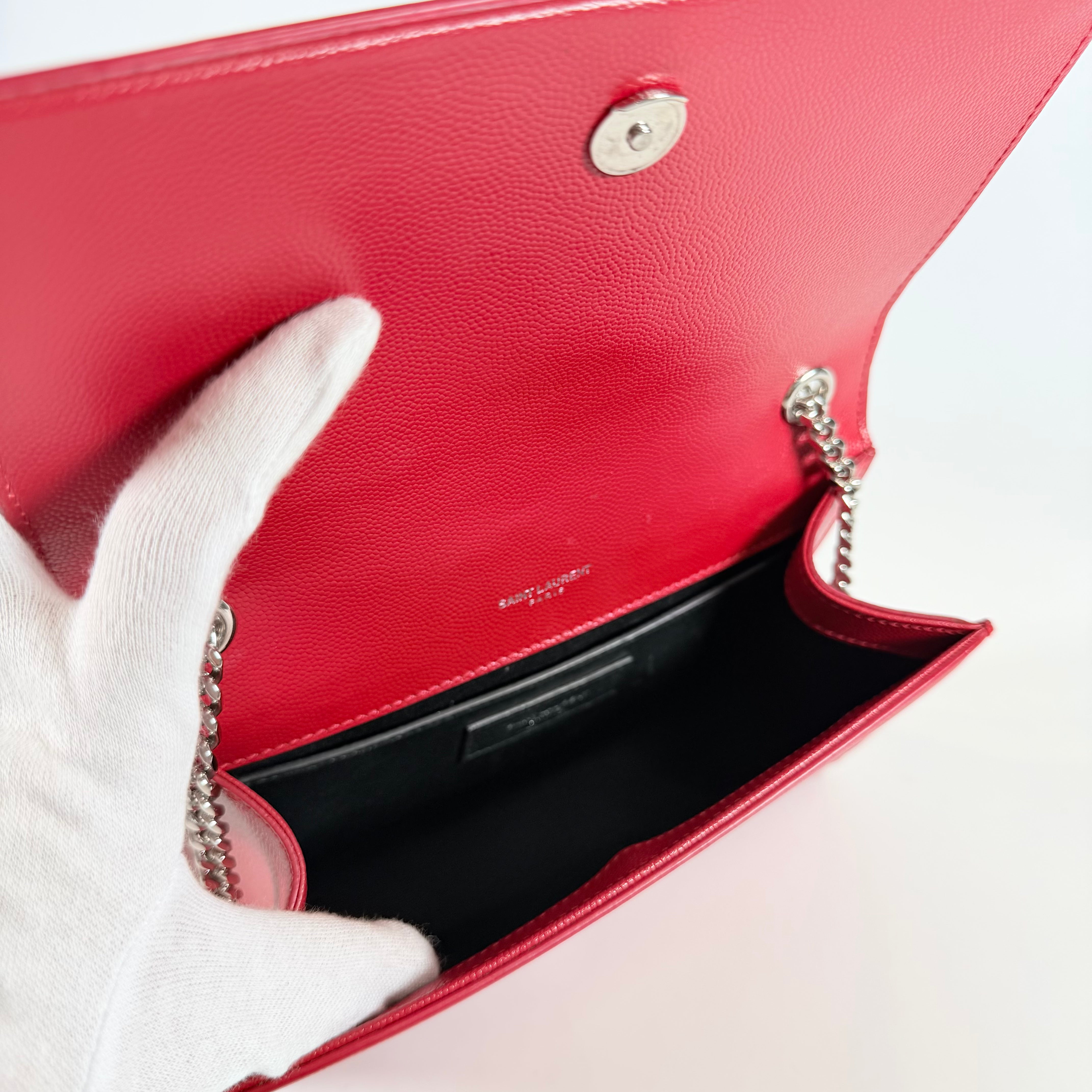 2607 secondhand SAINTLAURENT 474366 Kate Chain Shoulder Bag Red leather