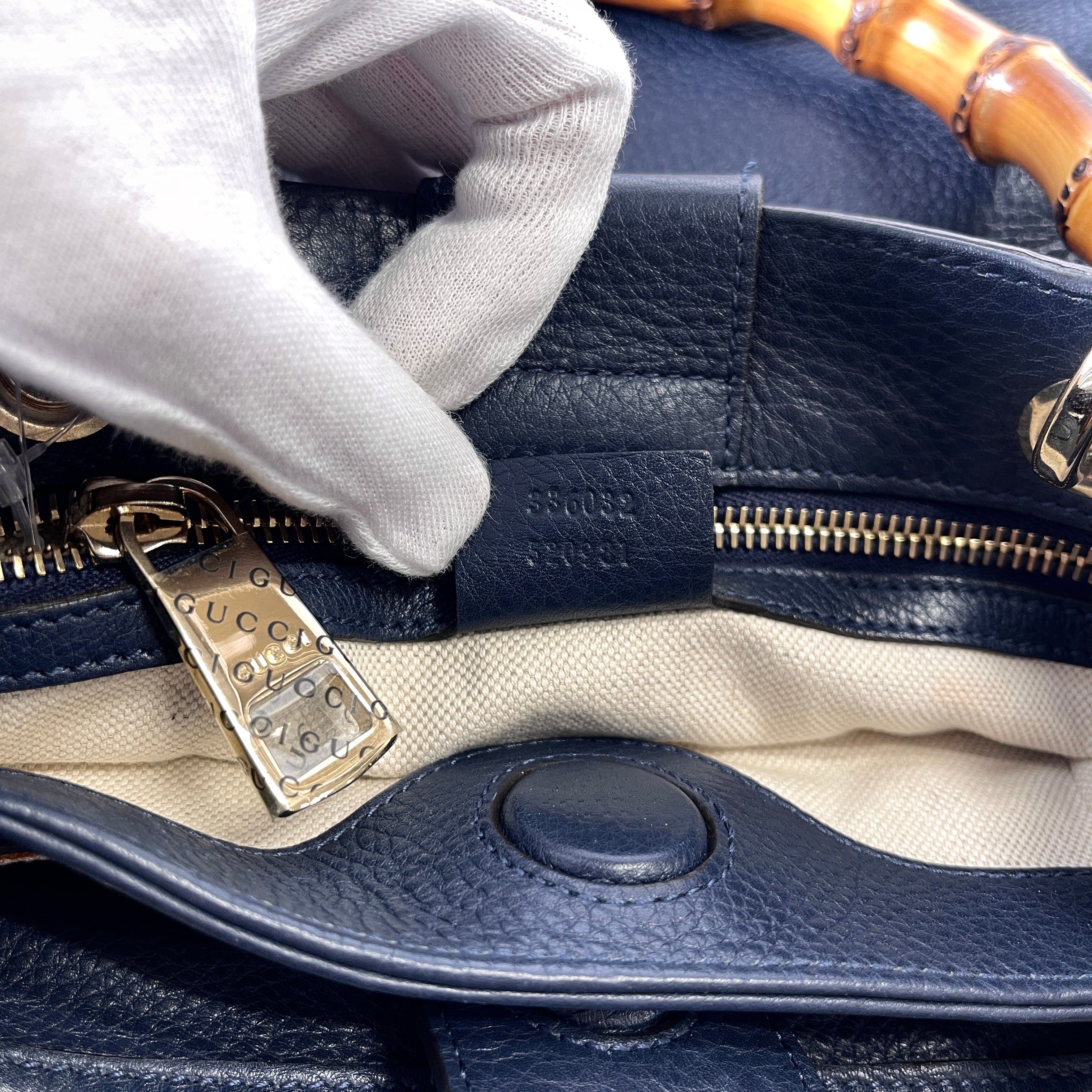 2605 secondhand GUCCI Bamboo 2Way bag