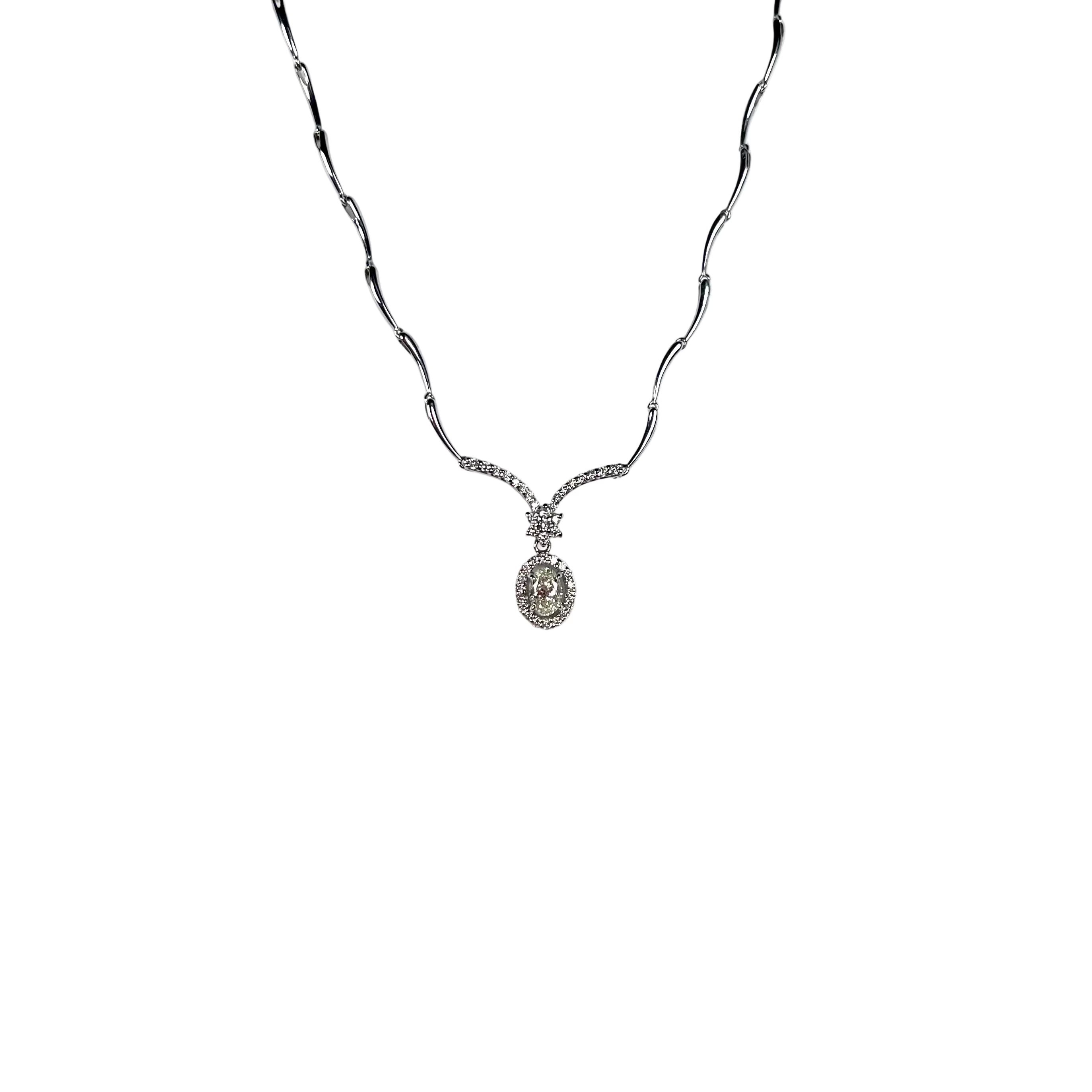 2511 Necklace K18/K14WG(585) Diamond 0.515ct Diamond 0.14ct 7g