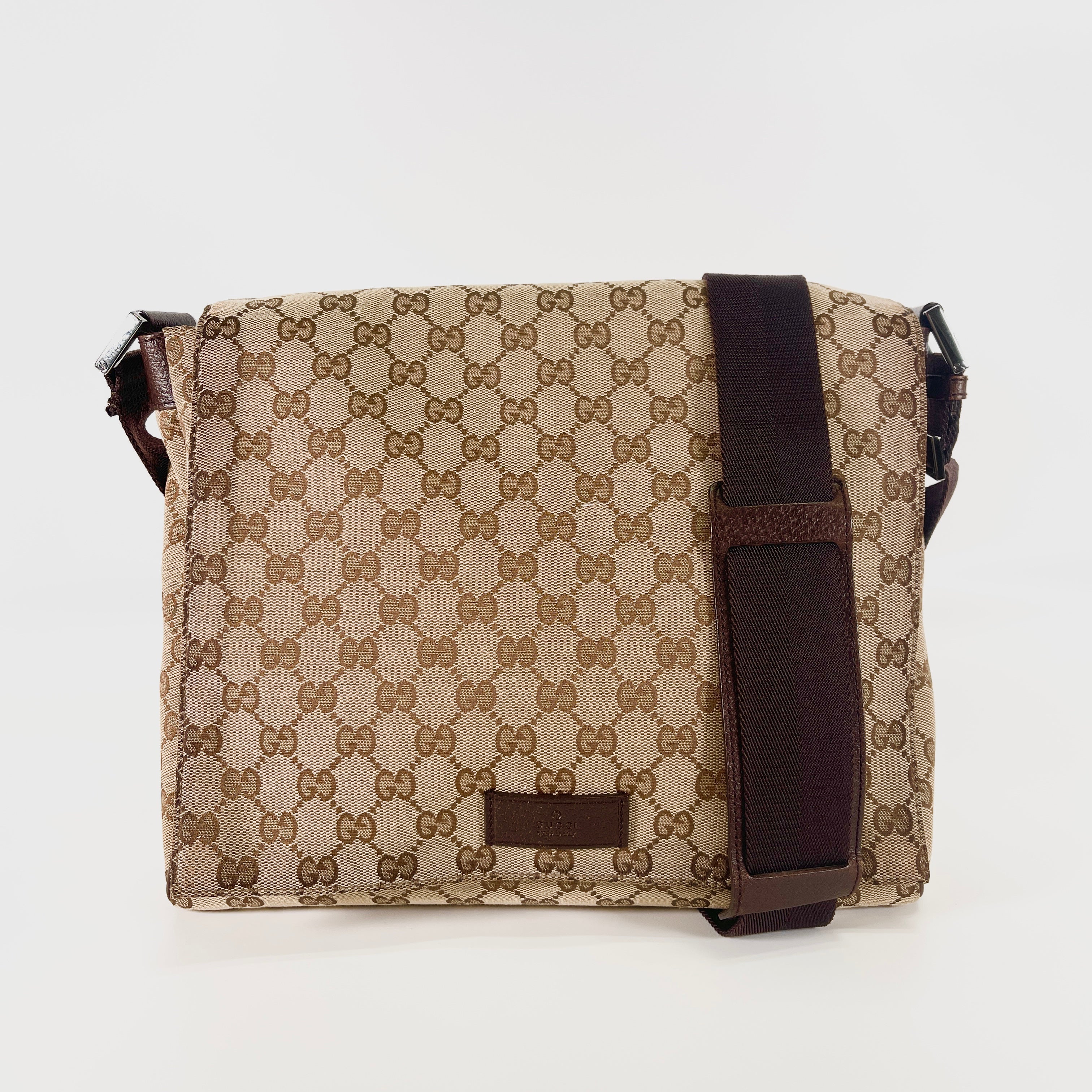 2603 secondhand GUCCI GG canvas Shoulder bag beige 146236