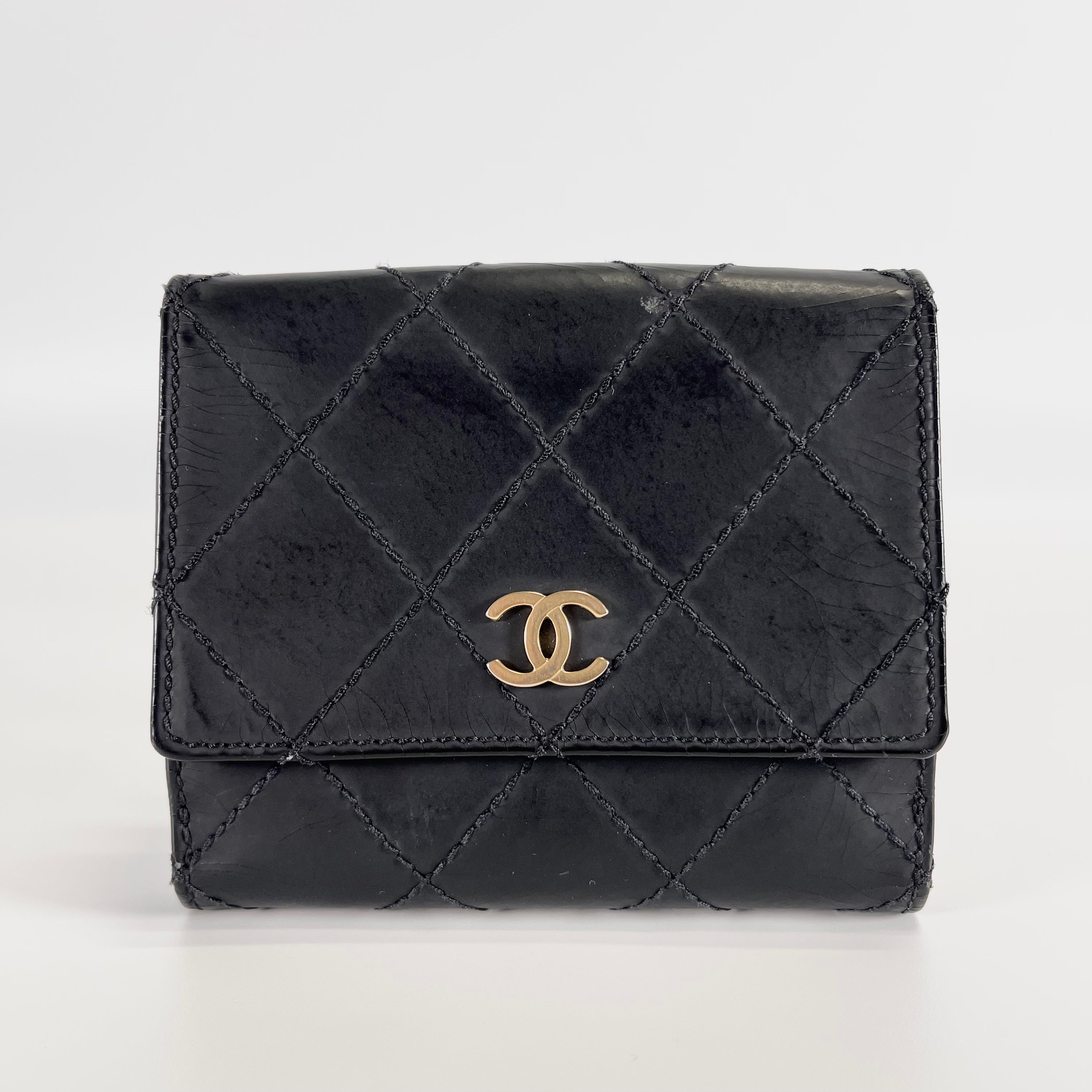 2603 secondhand CHANEL Wallet black  114