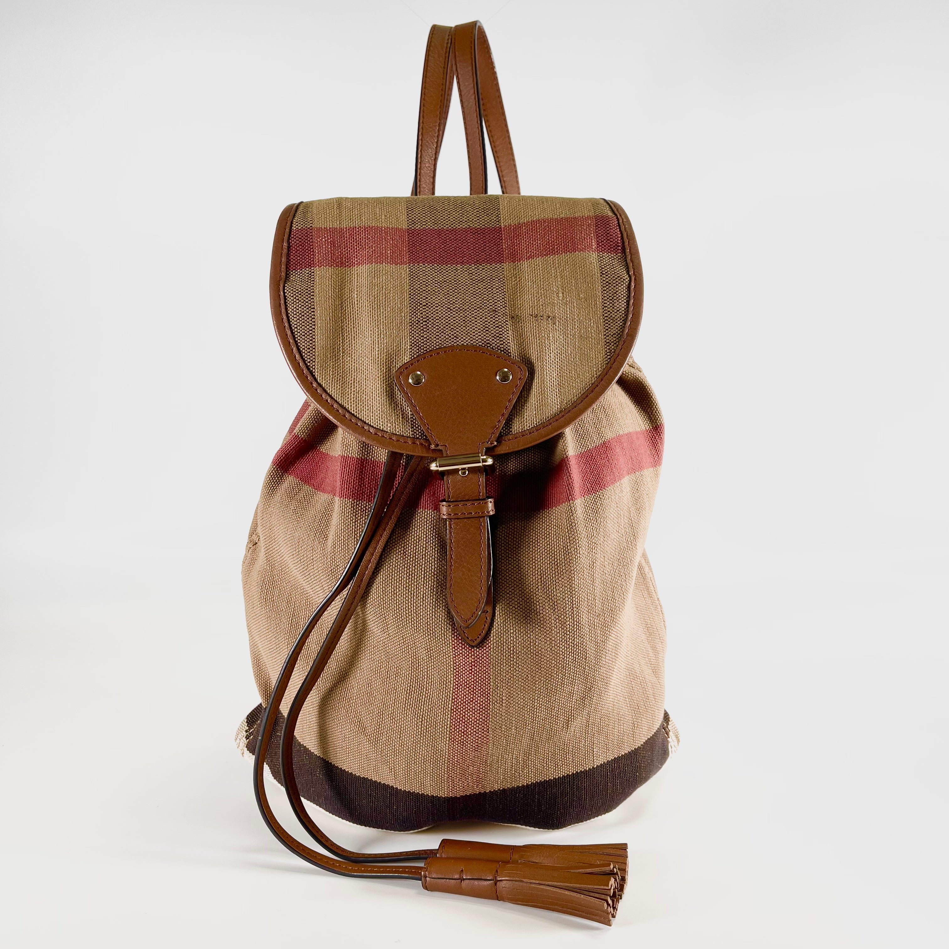 2603 secondhand BURBERRY brand bag canvas backpack Multicolor 58