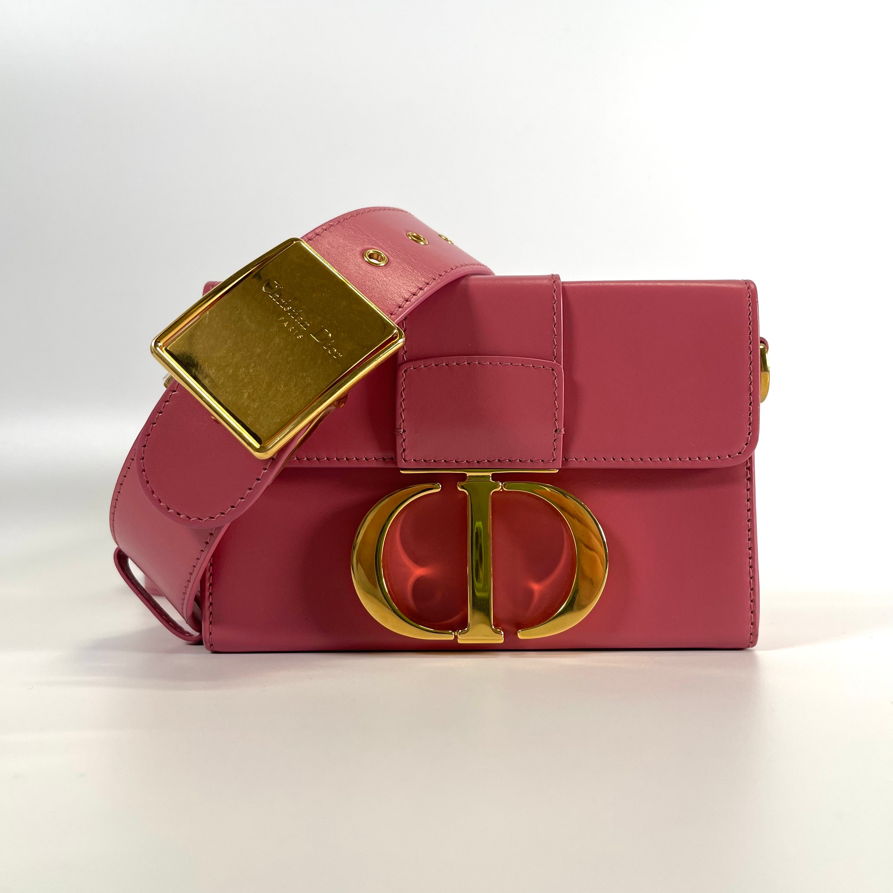 2512 secondhand  CD bag 30 Montaigne / box Shoulder bag pink leather