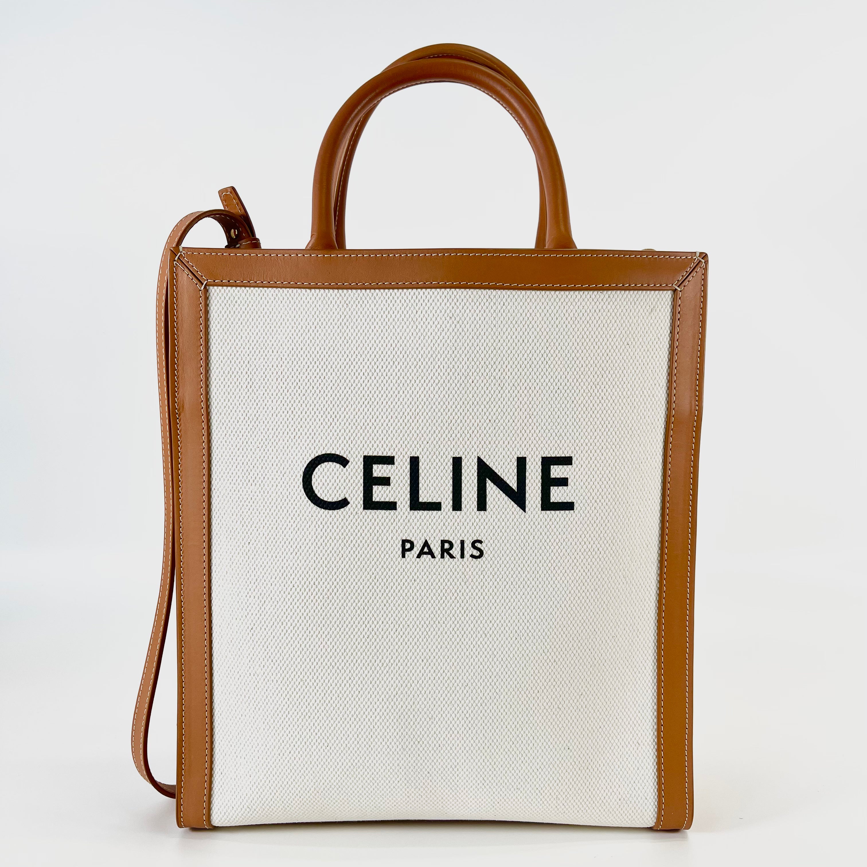 2602 secondhand CELINE 2WAY Camel