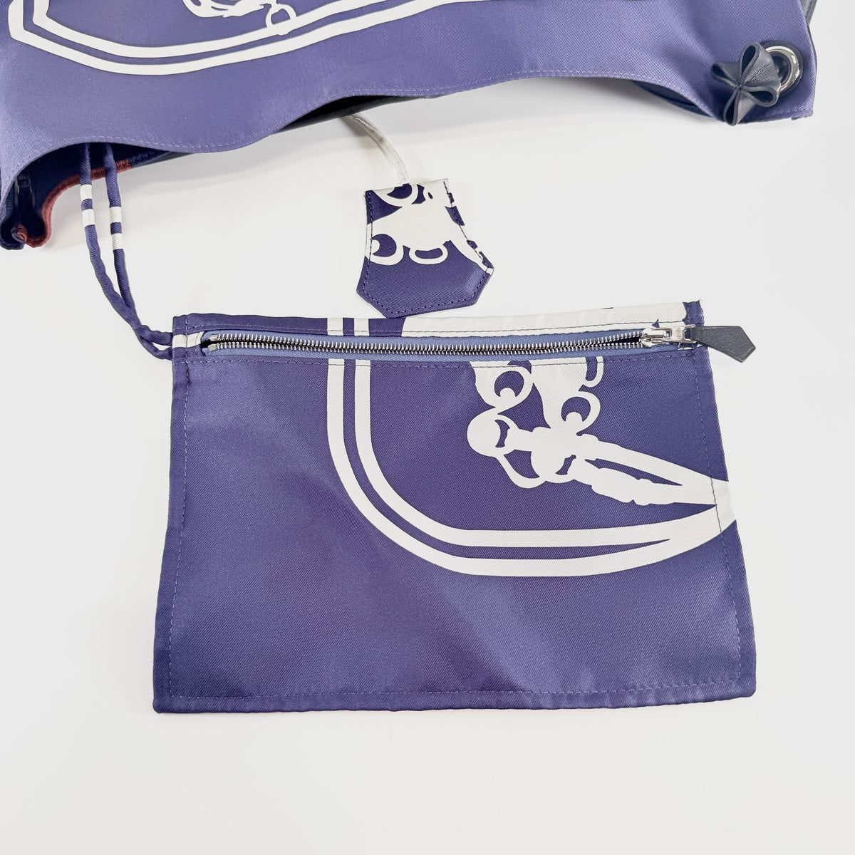 2606 secondhand HERMES key City Navy Red