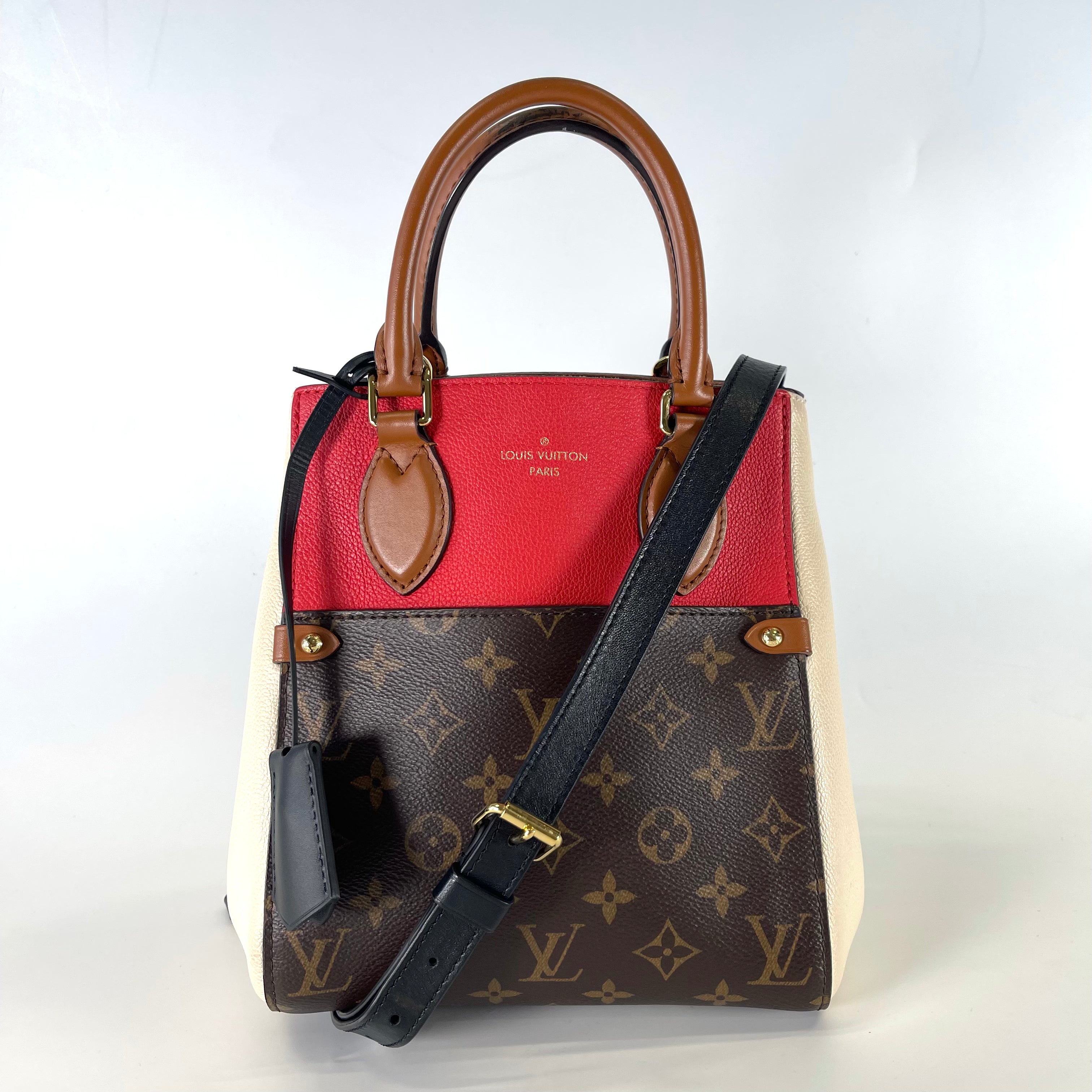 2511 Louis Vuitton Bag Folded Tote PM Three Cream Noir Monogram Calf