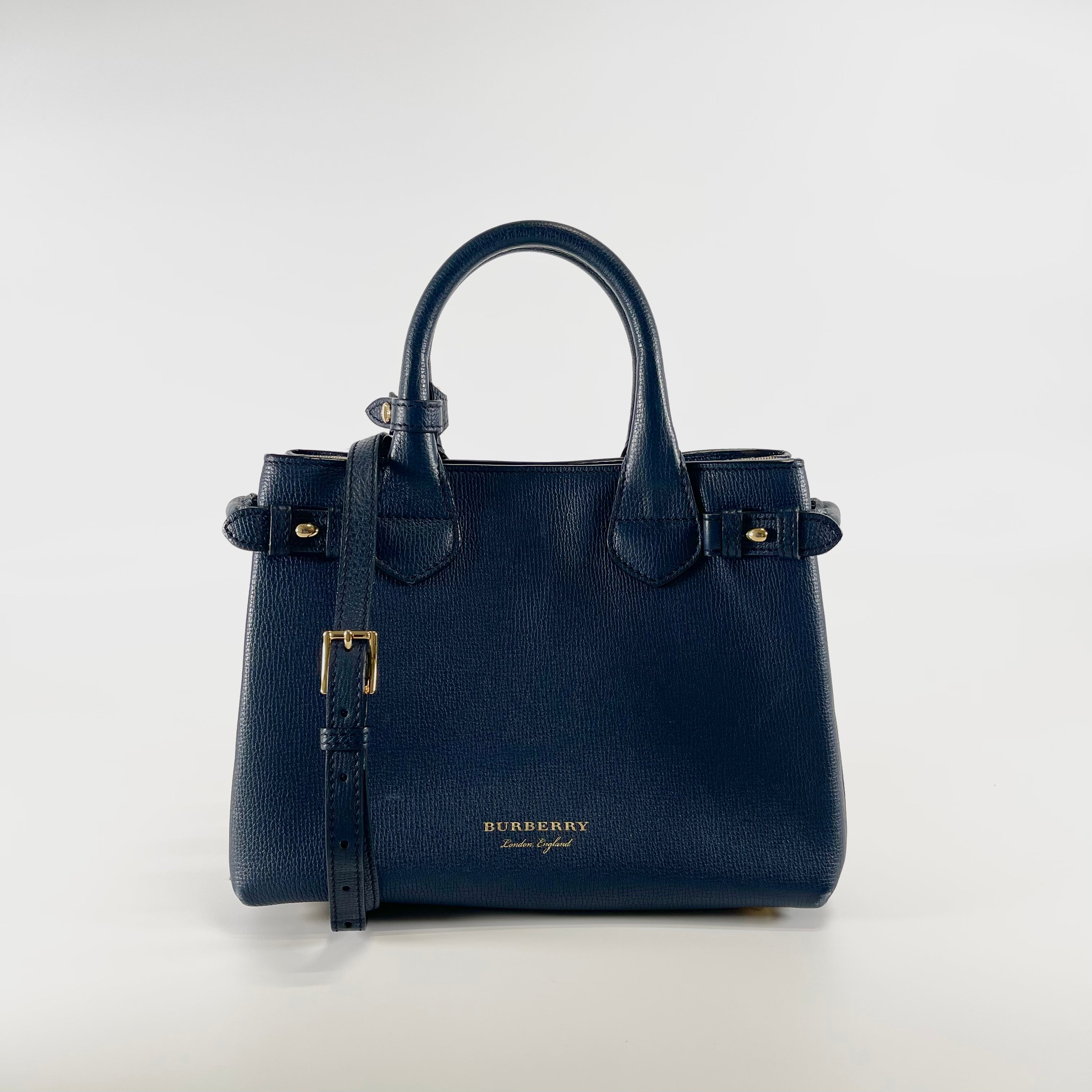 2601 secondhand BURBERRY 2WAY bag Navy