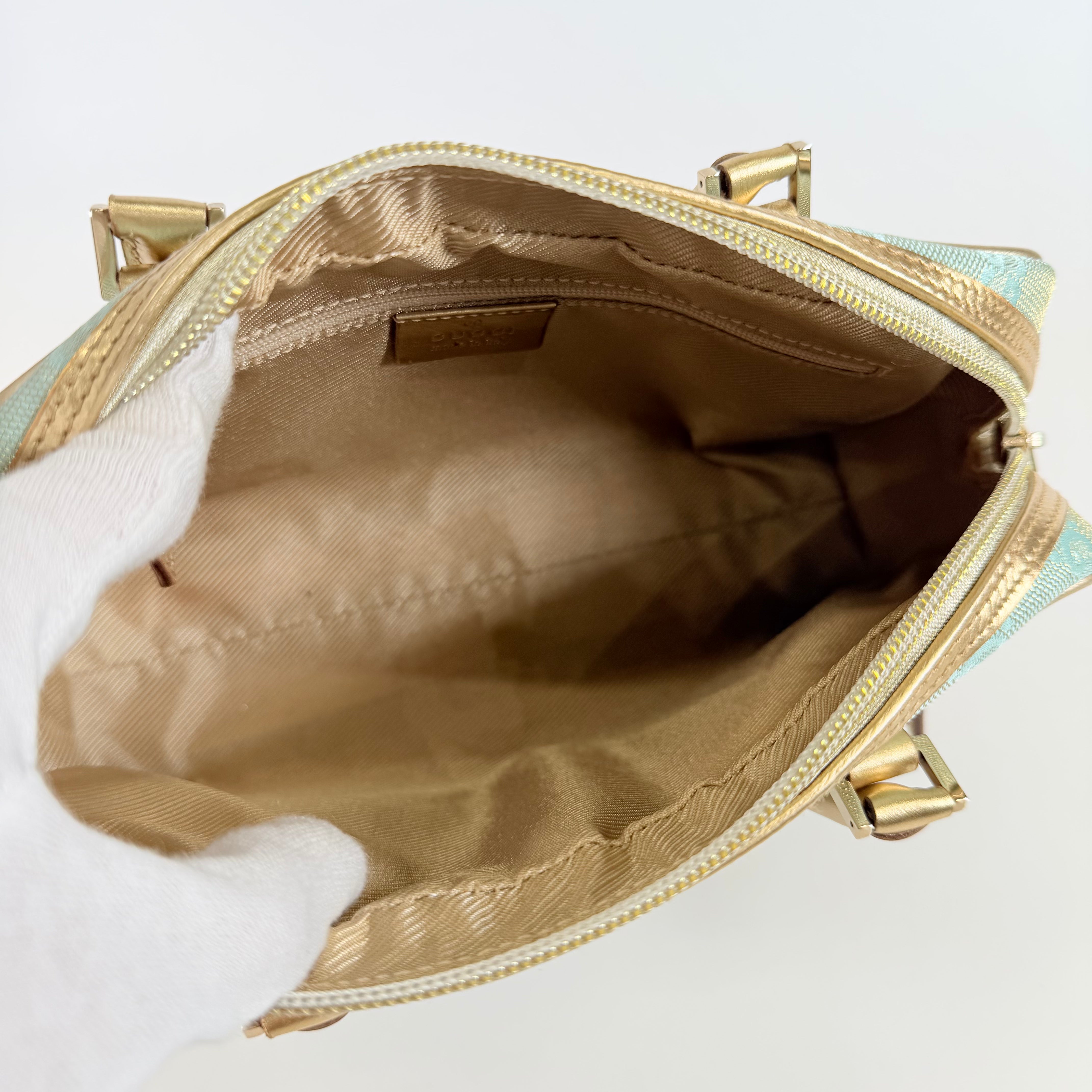 2608 secondhand GUCCI GG canvas hand bag