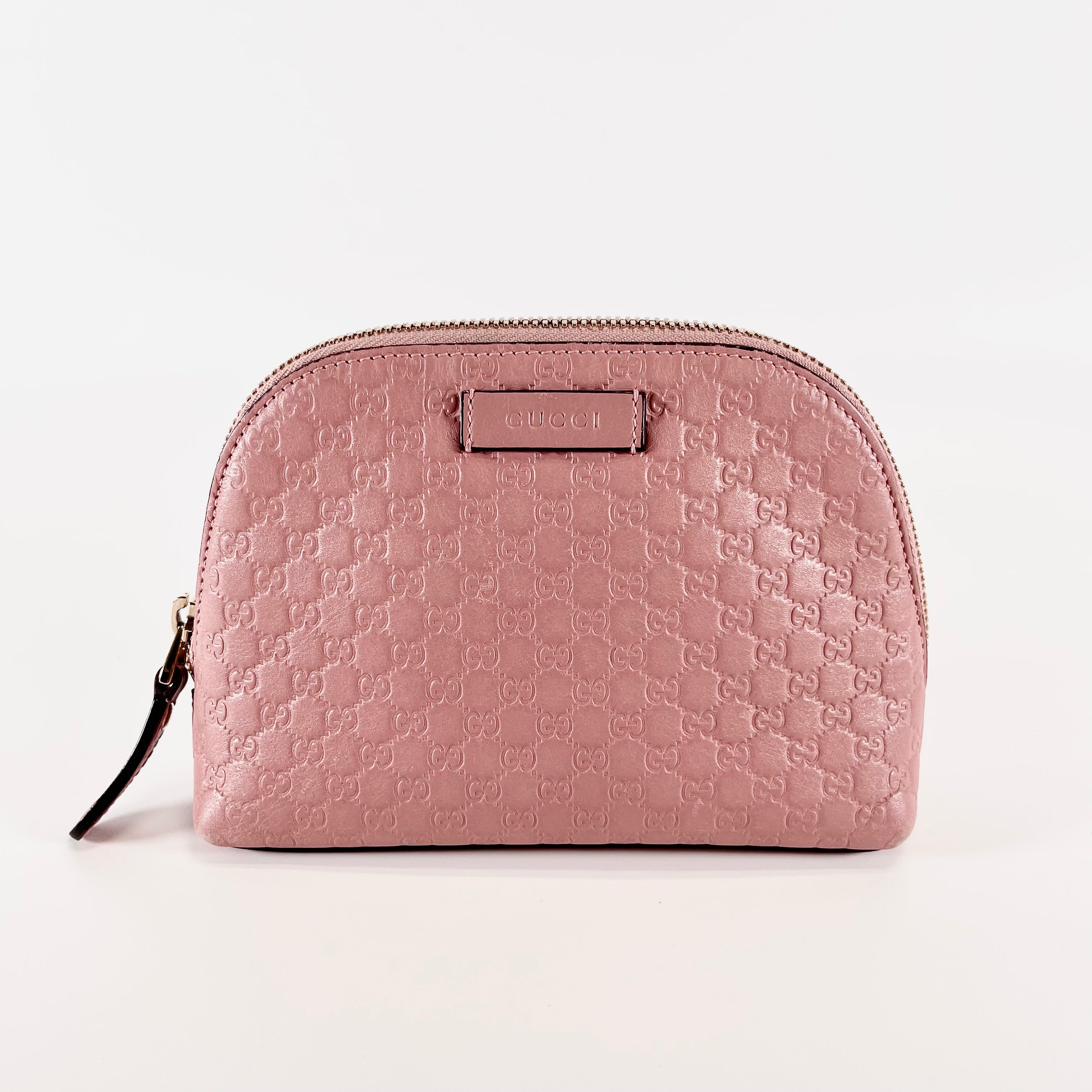 2602 secondhand GUCCI pouch 449893 GG Micro Island pink