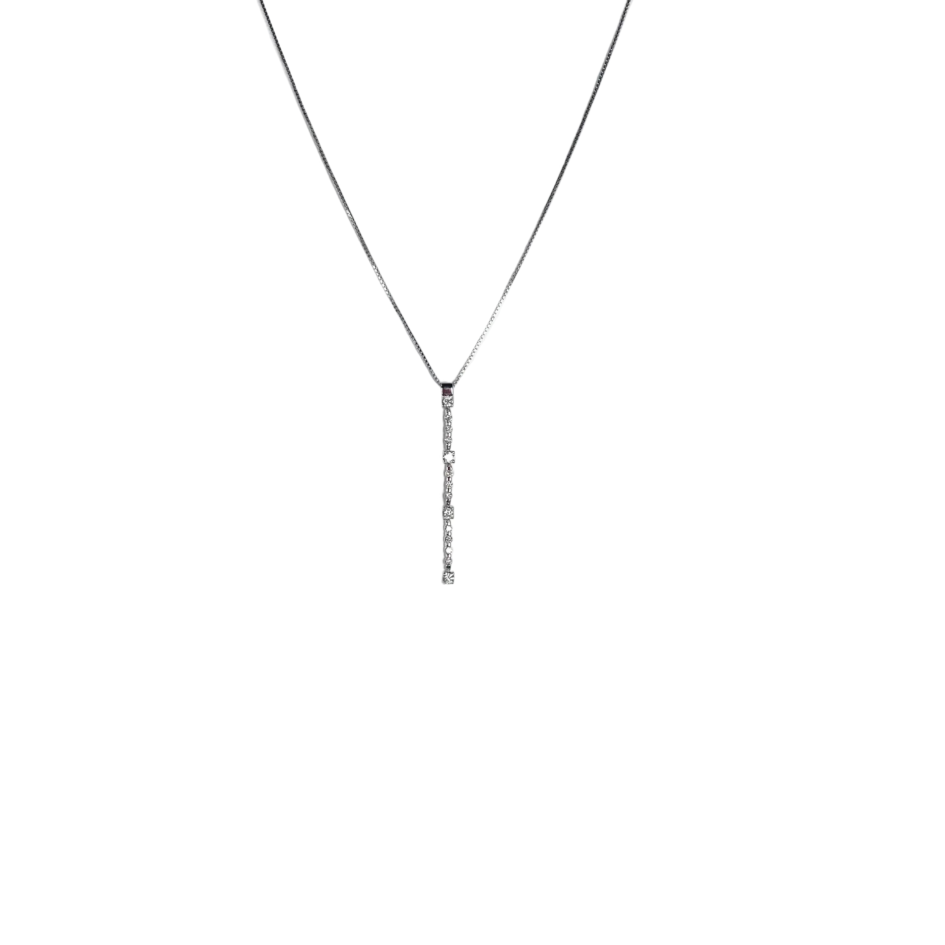 2510 Necklace Necklace K14WG Diamond Main Stone ct: 0.50CT Weight g: 3.7