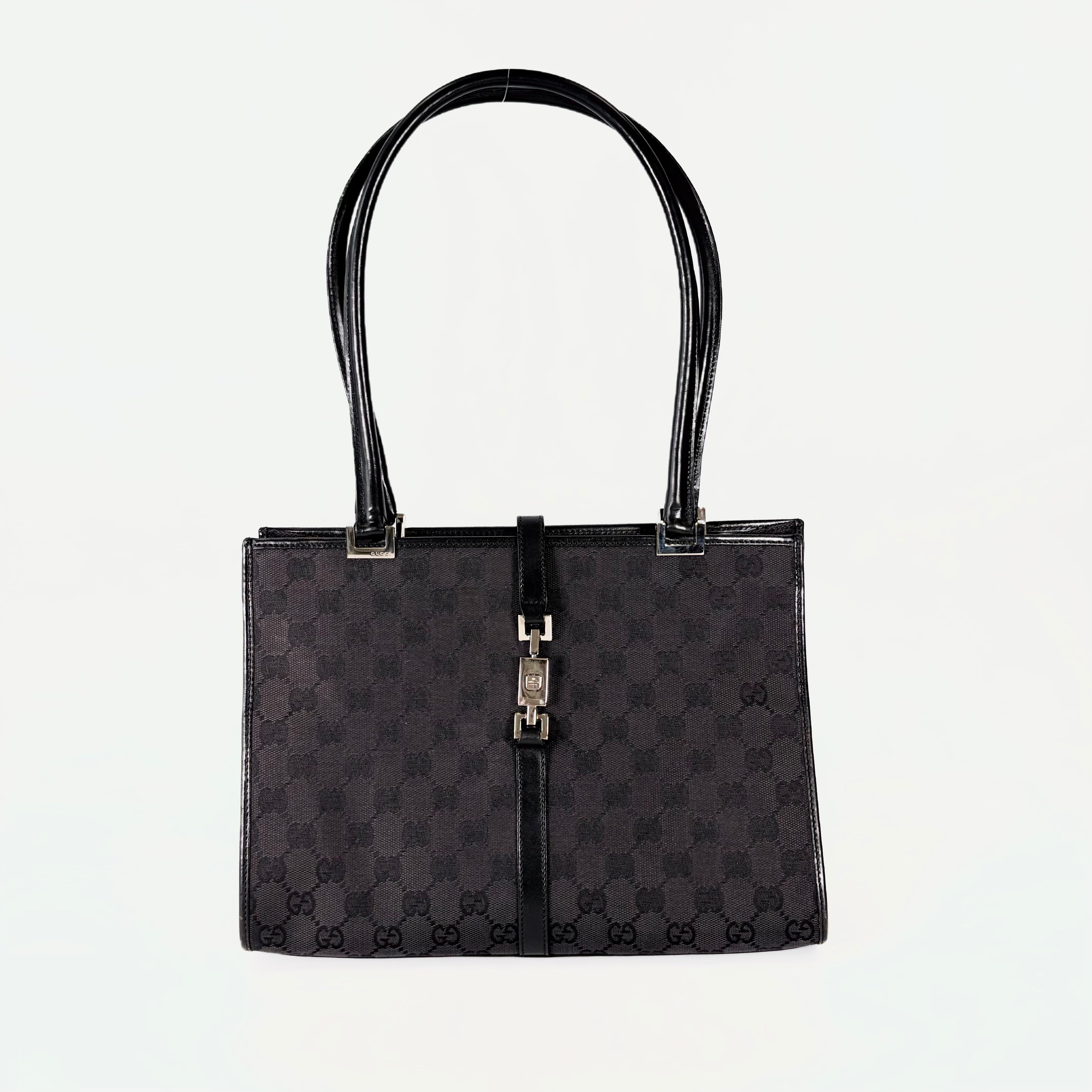 2604 secondhand GUCCI brand bag 0021073 GG canvas cicada shoulder black