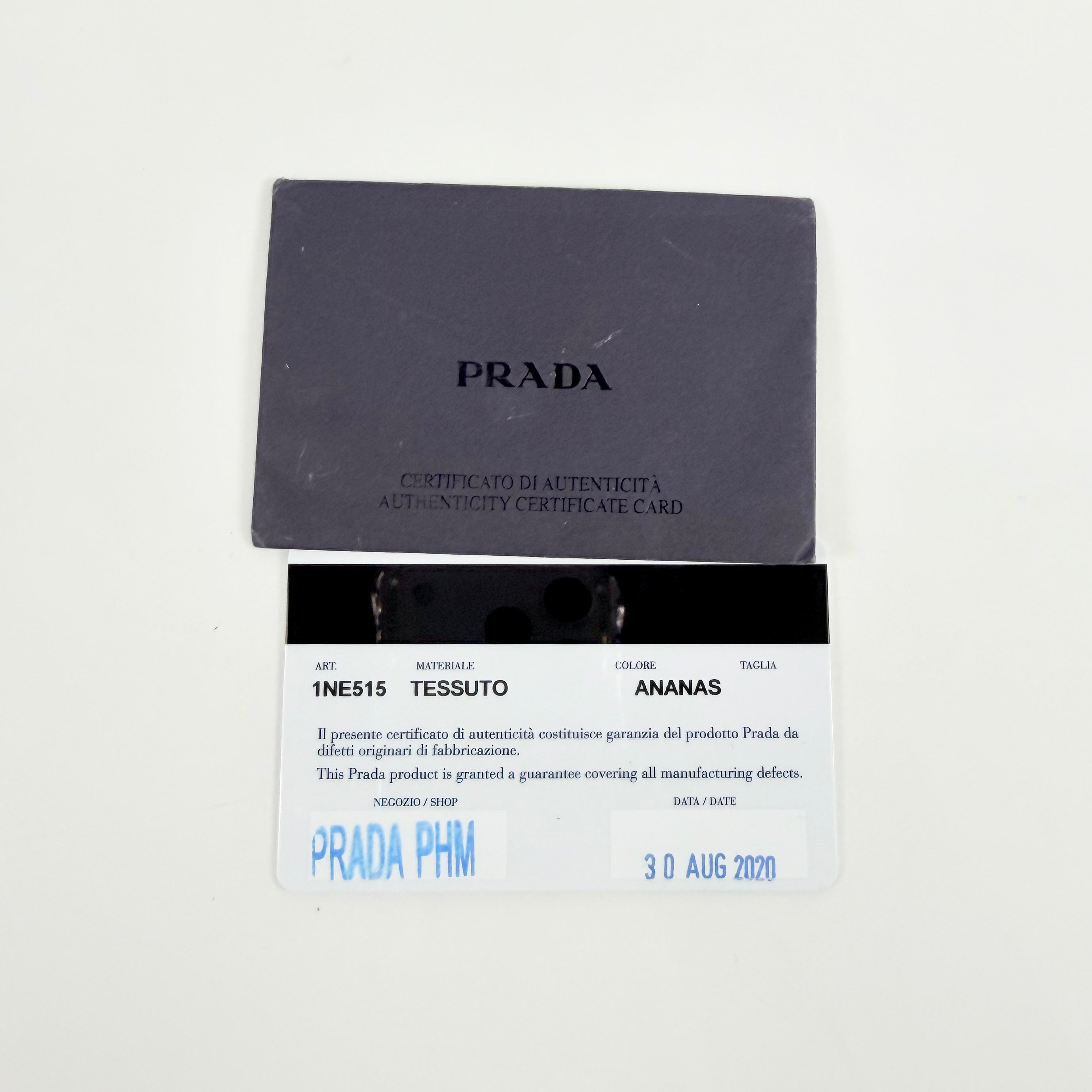 2608 secondhand PRADA accessories pouch Tessuto Yellow