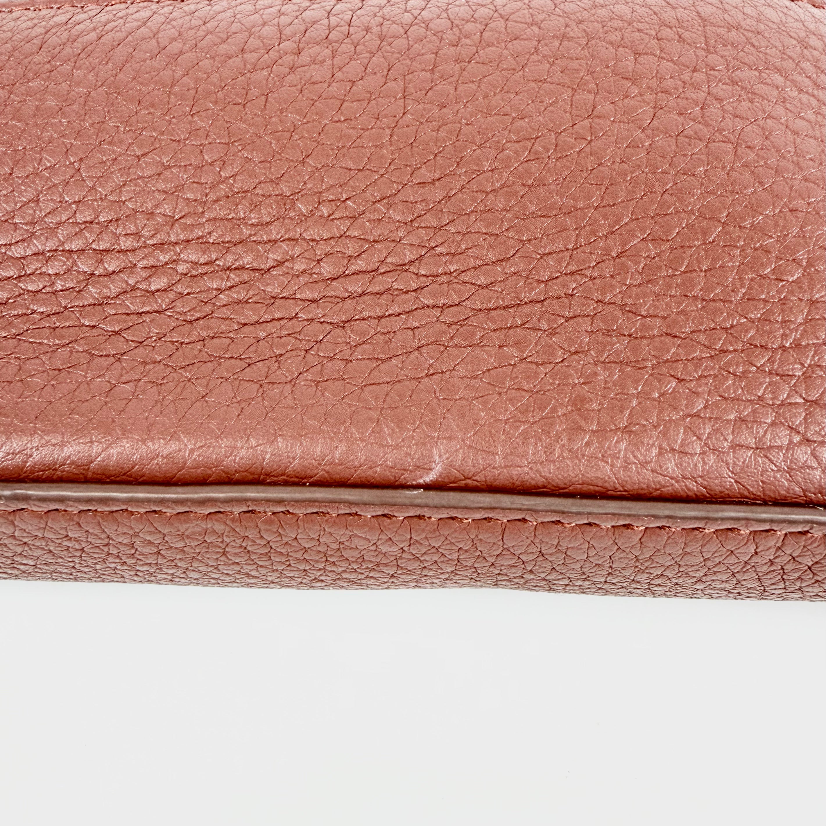 2608 secondhand Loro Piana St pocket leather Chain Shoulder Bag Brown