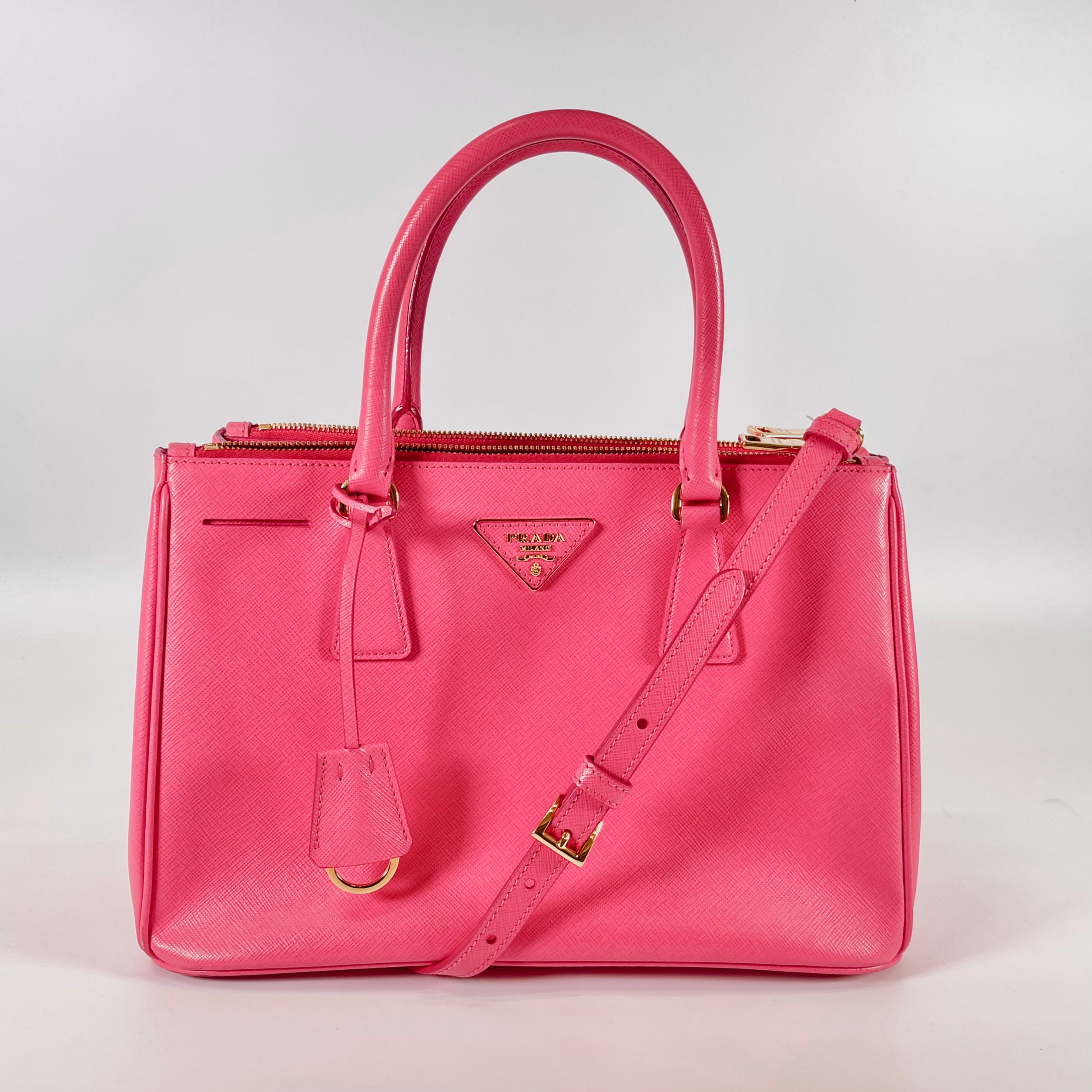 2511 PRADA 2way hand Saffiano pink