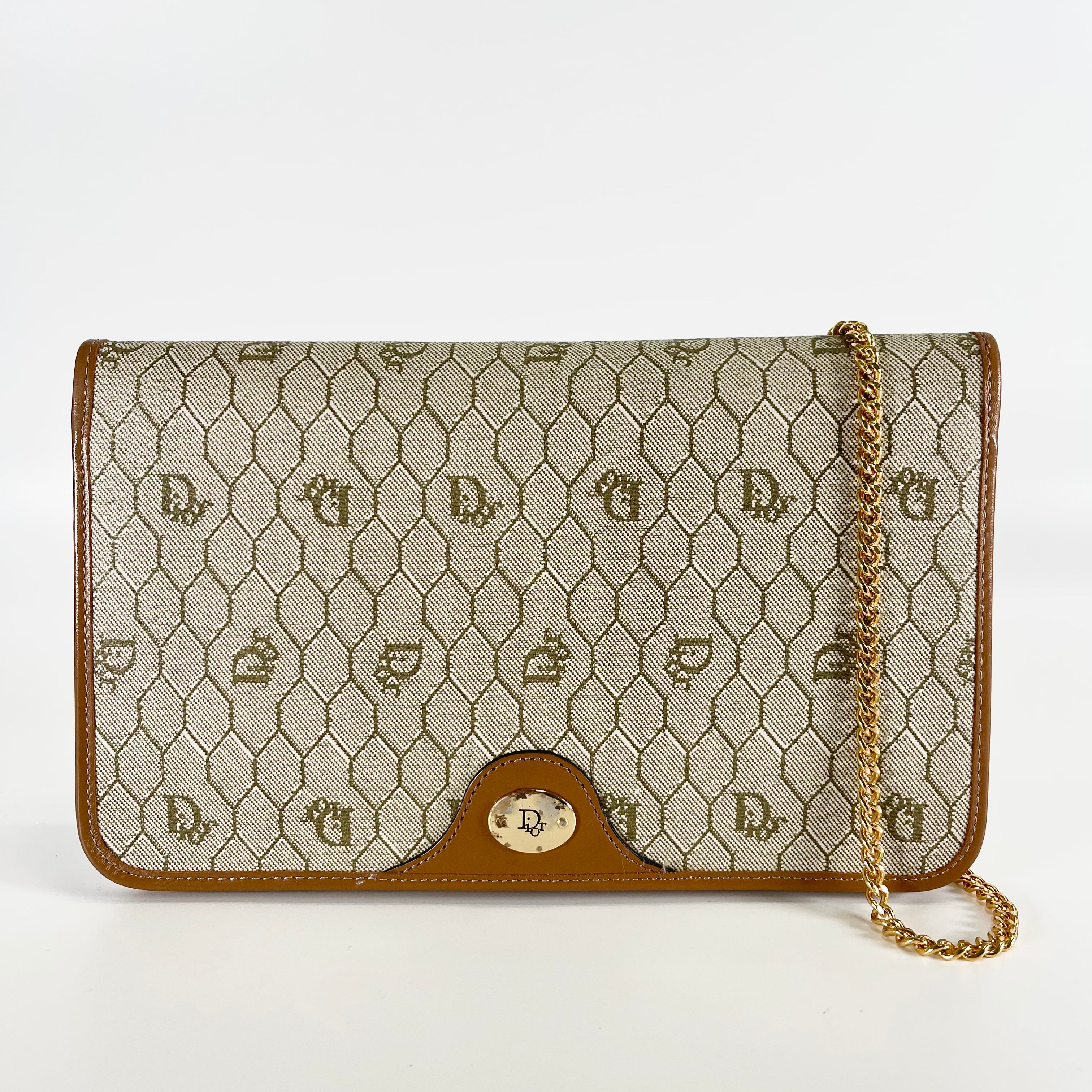 2602 secondhand ChristianDior honeycomb Pattern Shoulder bag / Crossbody Bag