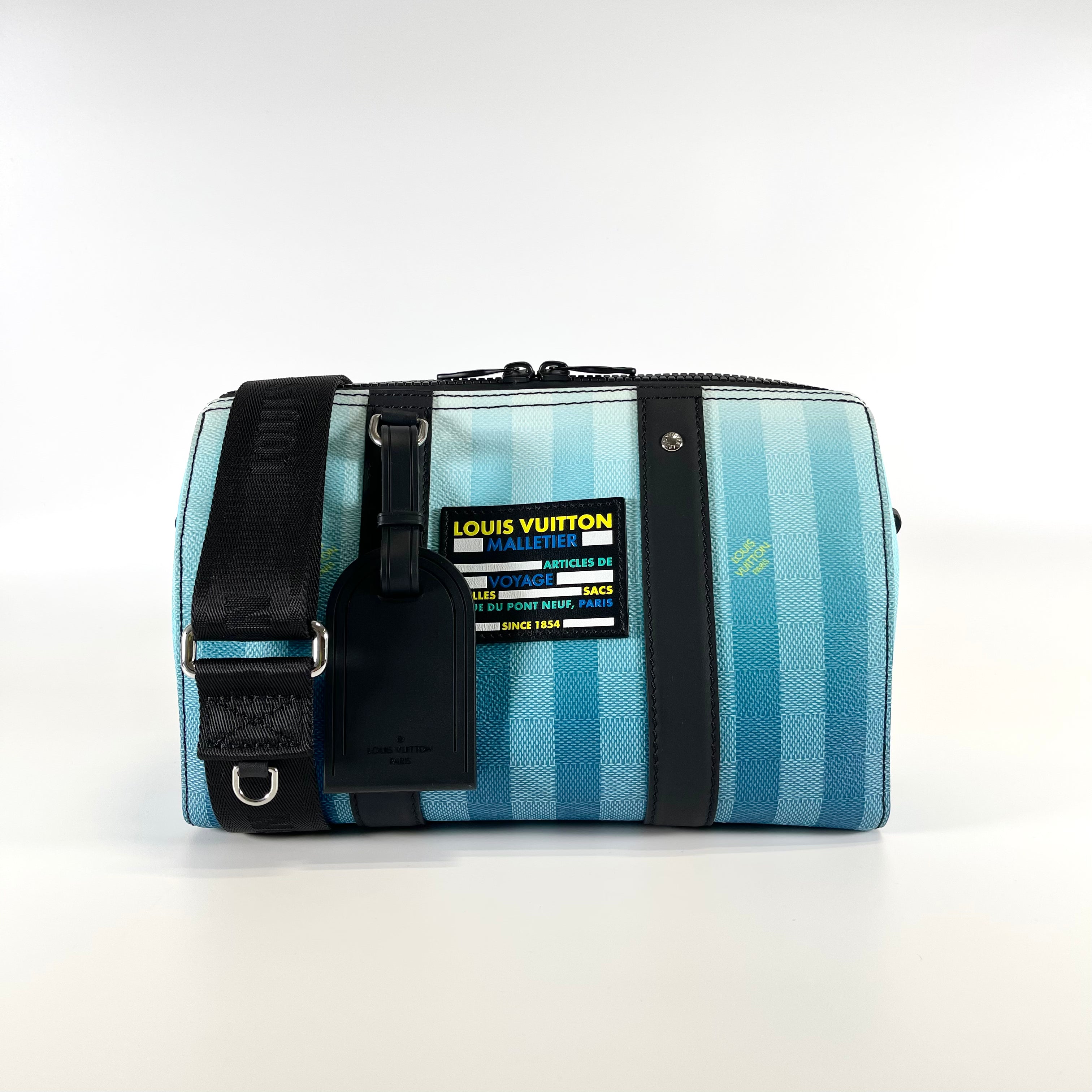 2601 secondhand LV City Keepall blue Shoulder bag