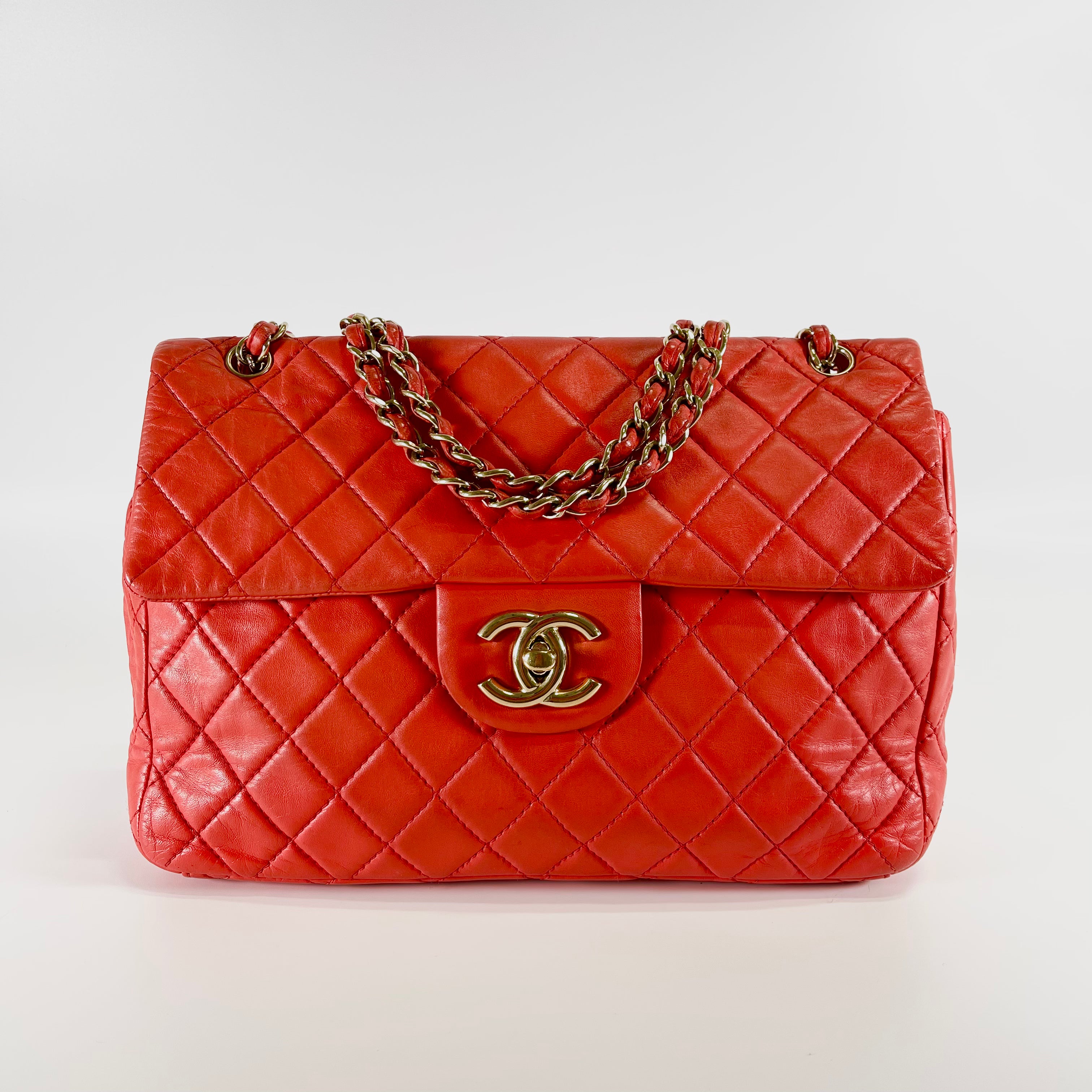 2511 CHANEL Decamato Chain Shoulder Bag Orange