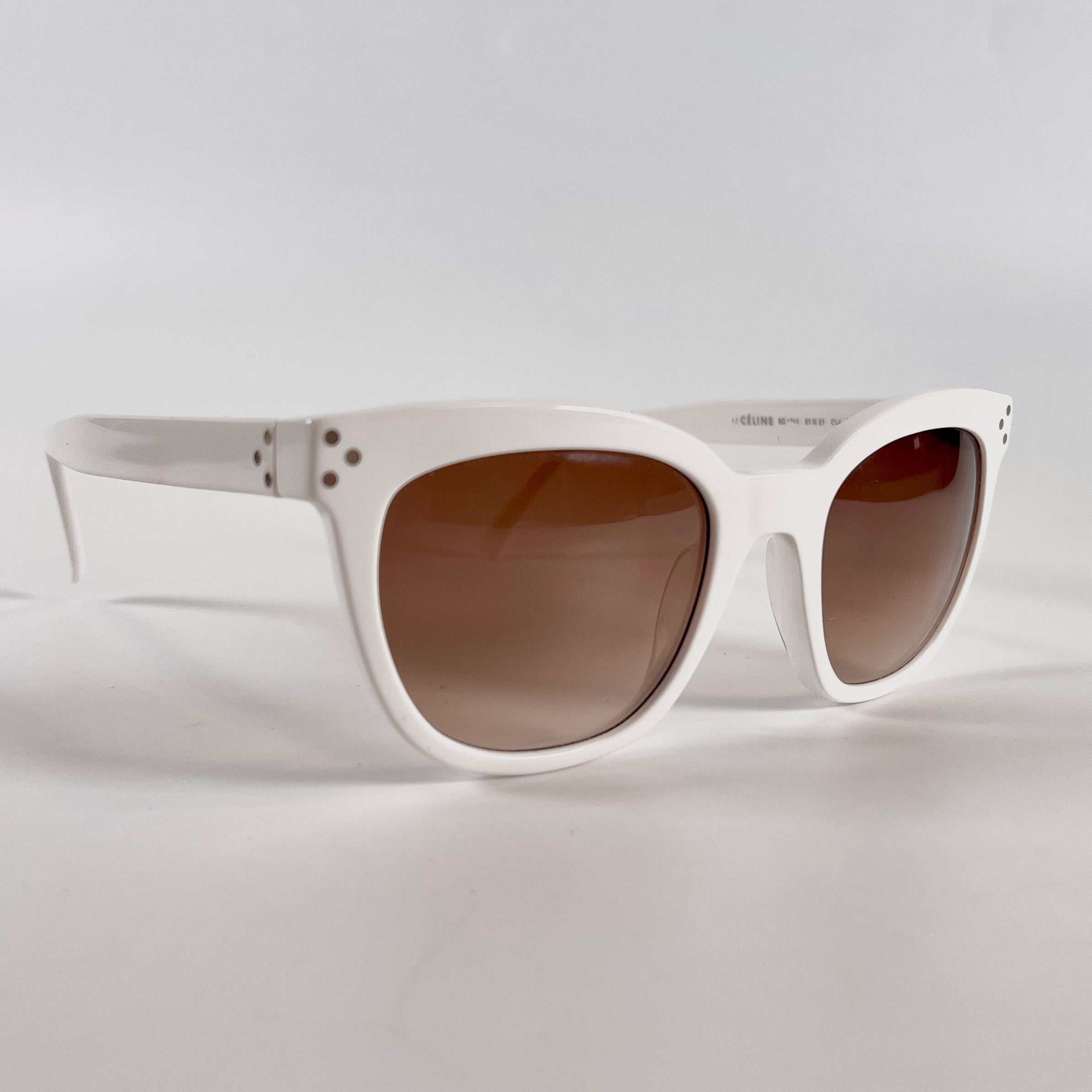 2602 secondhand CELINE sunglasses Resin white