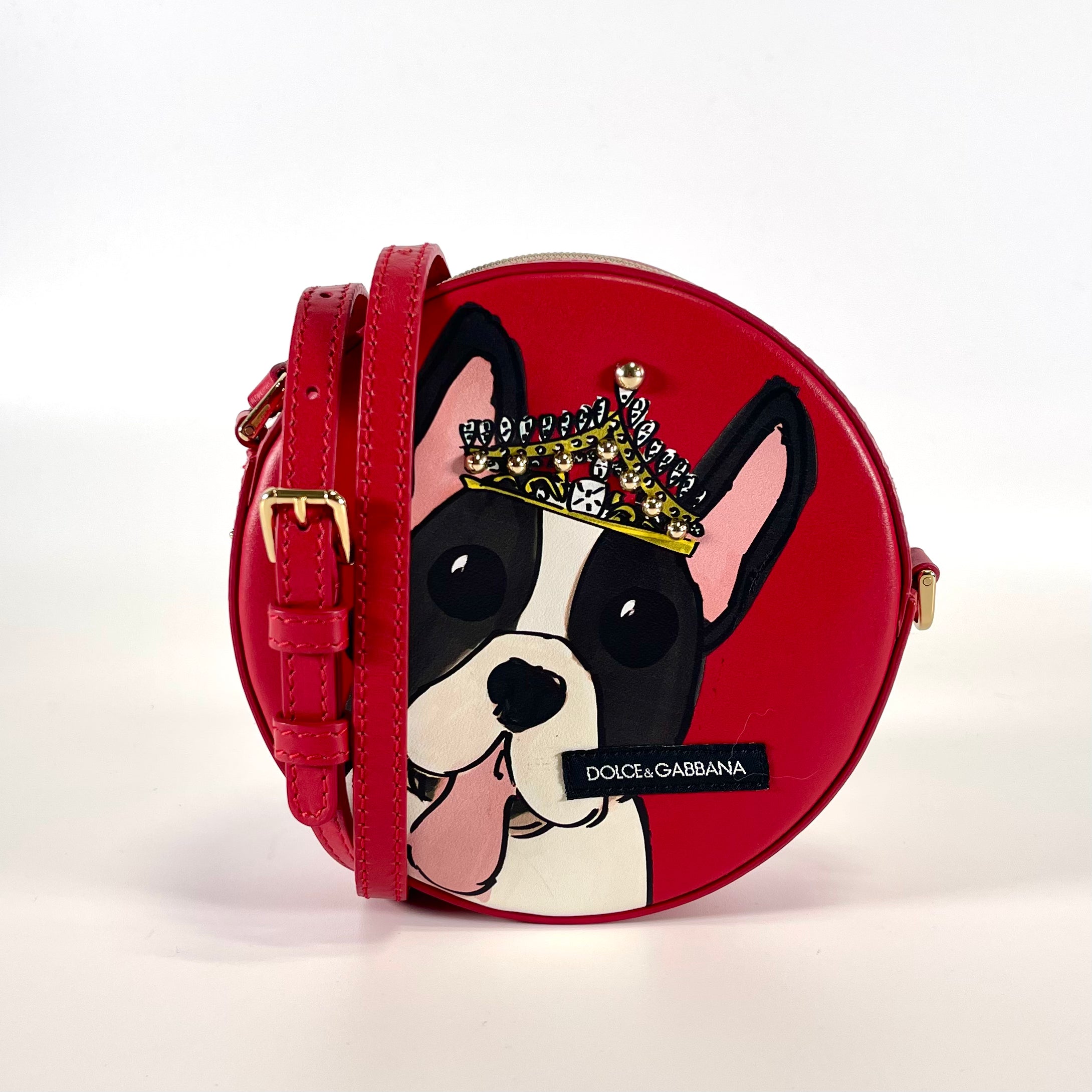 2512 secondhand  DOLCE&GABBANA & bar leather Shoulder bag Red