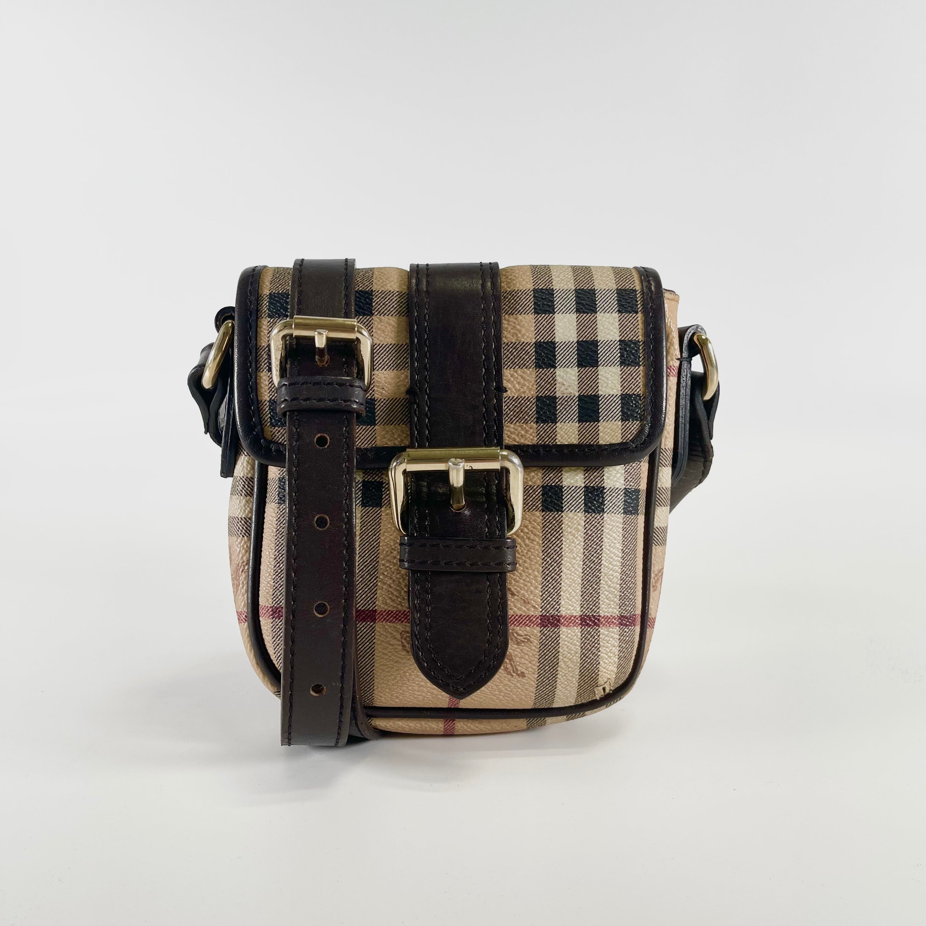 2601 secondhand BURBERRY check Shoulder bag
