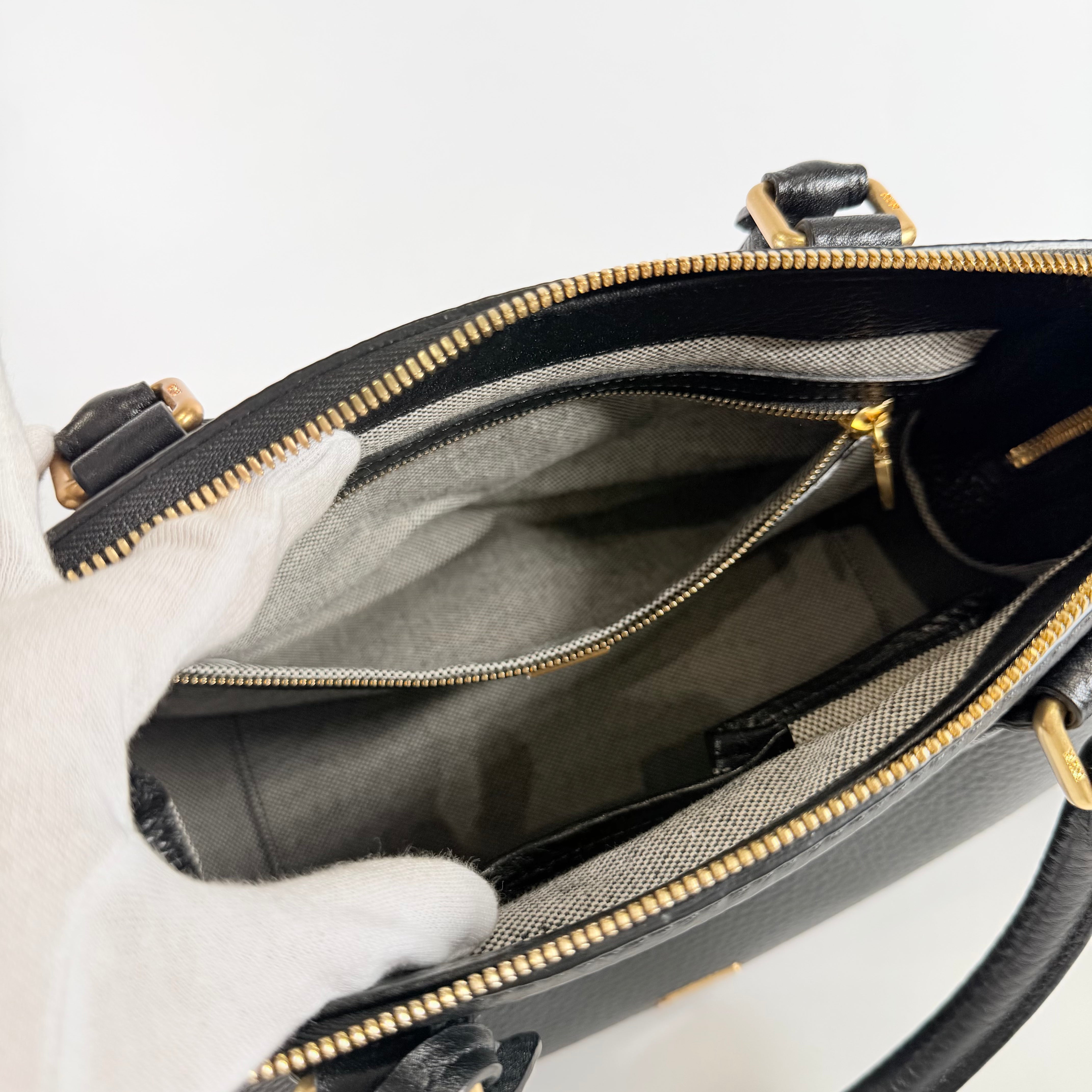 2608 secondhand MCM hand bag 2WAY hand bag black