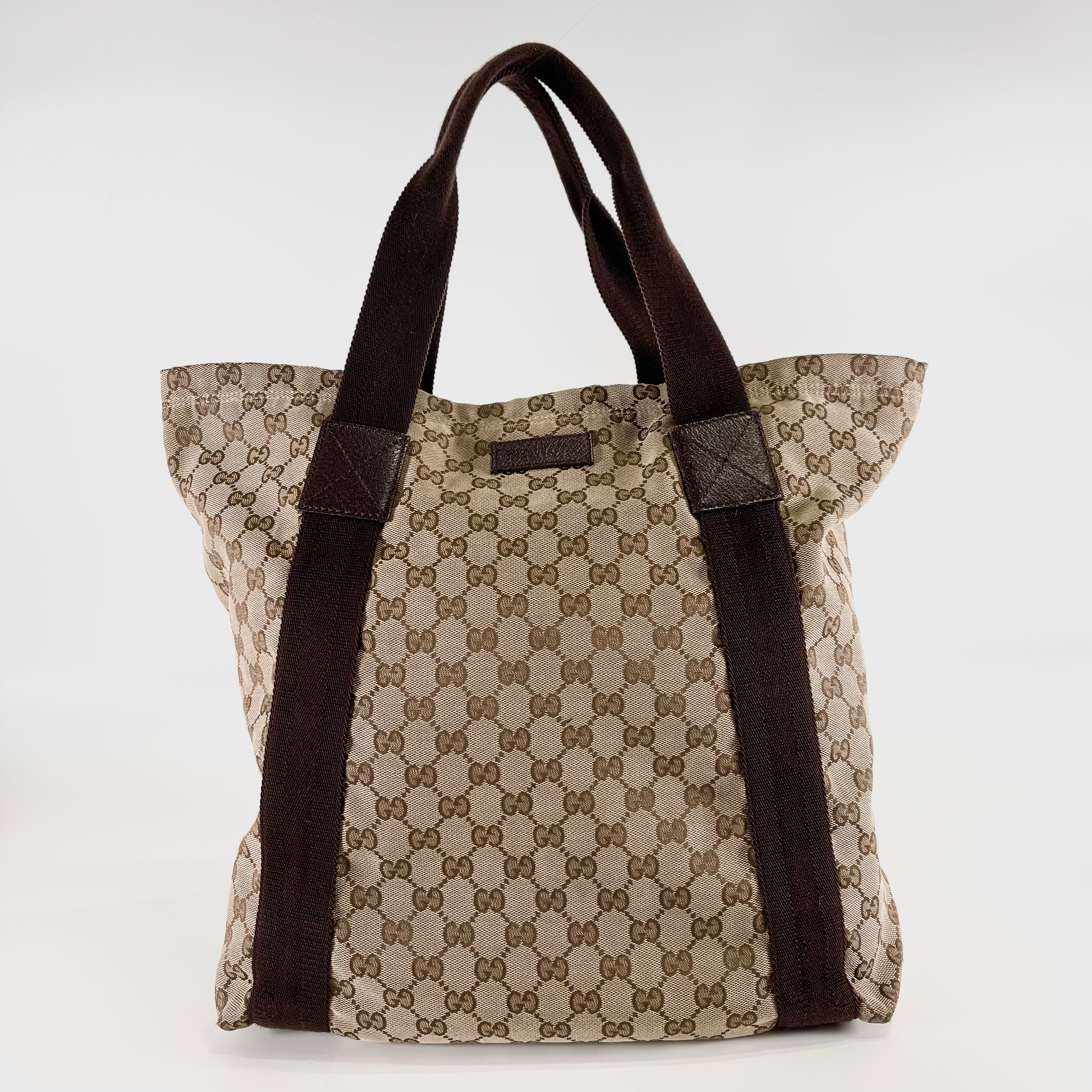 2602 secondhand GUCCI Tote Bag 189669 GG canvas Brown