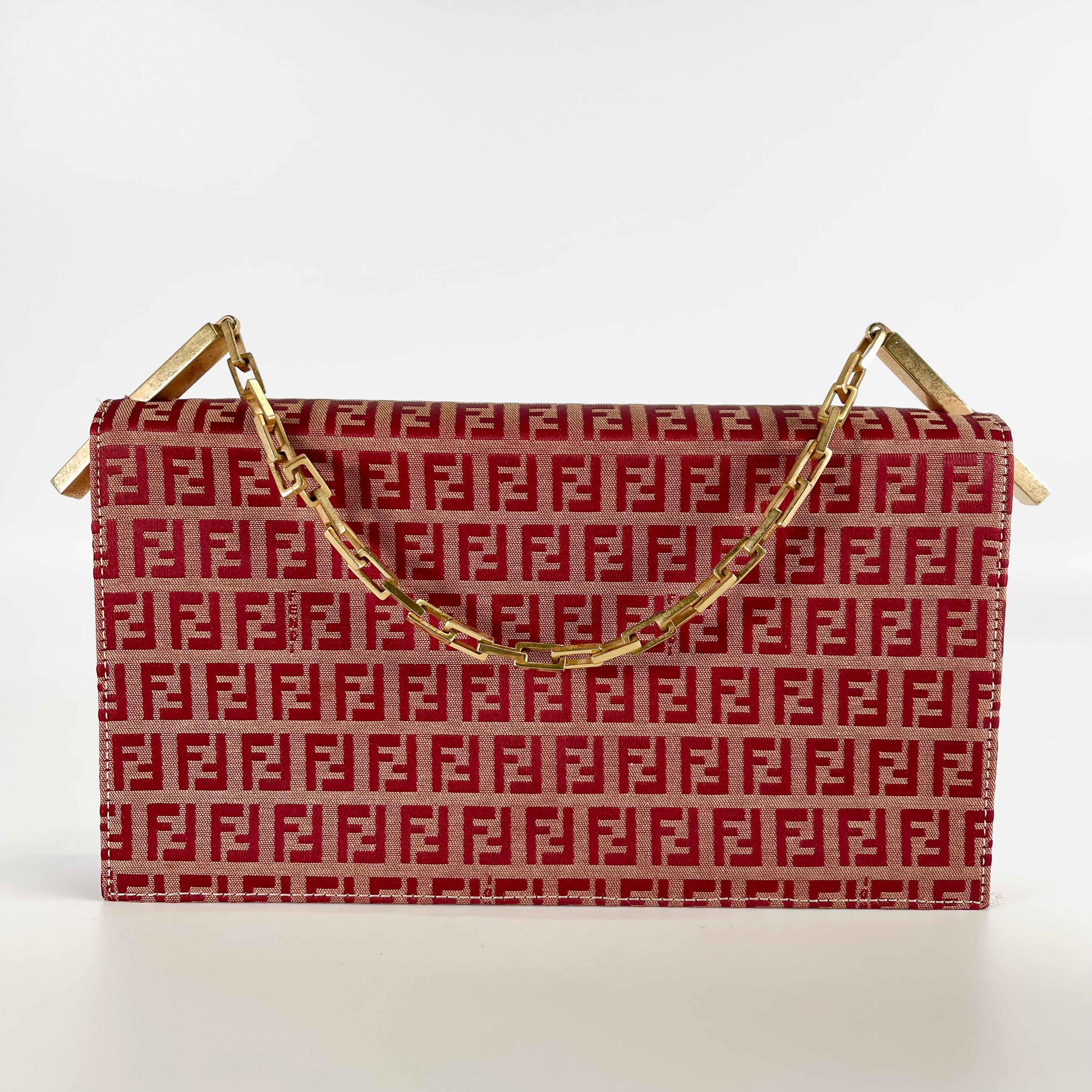 2512 secondhand  FENDI Zucchino Chain Handbag